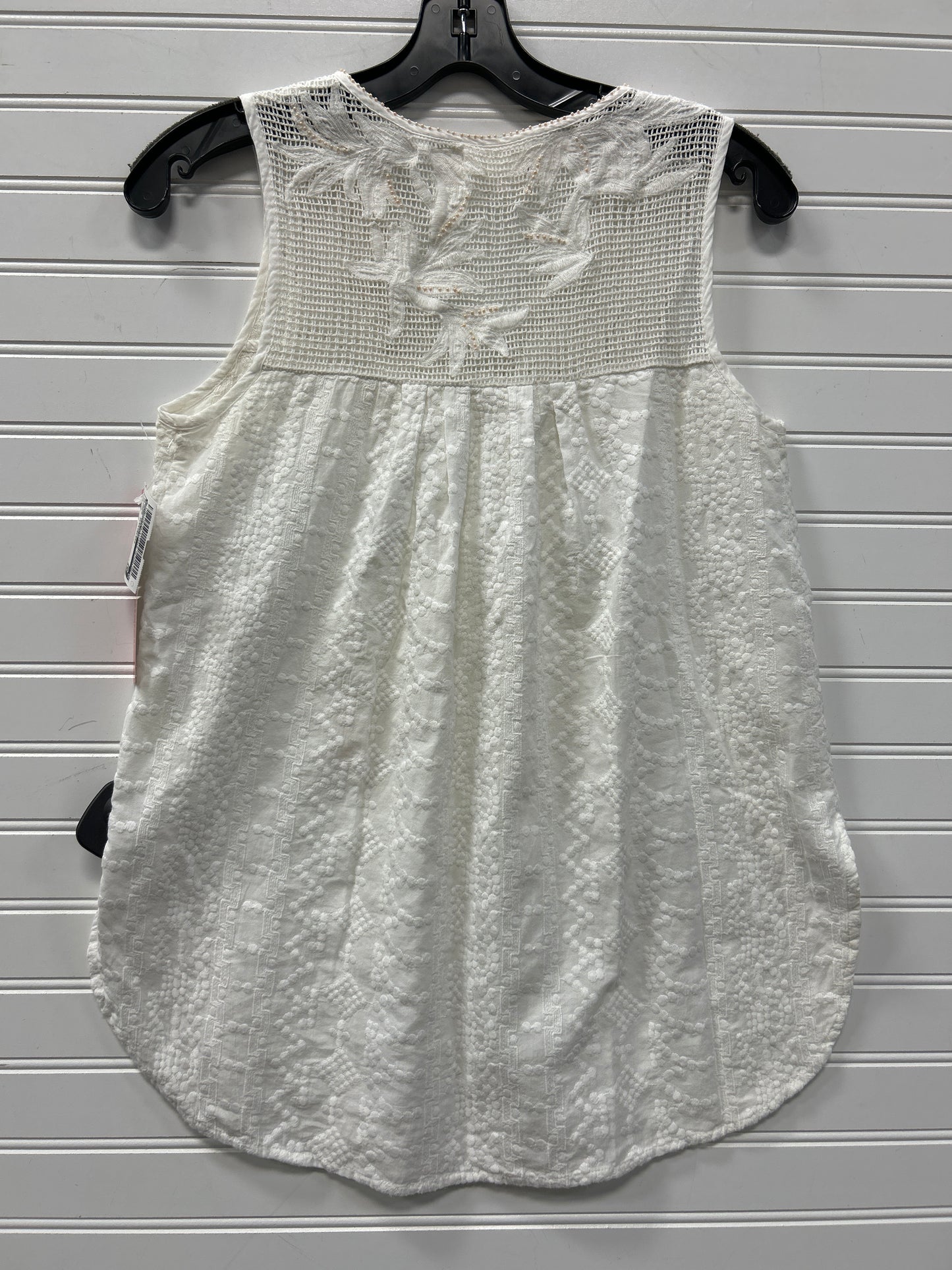 Blouse Sleeveless By Anthropologie In Cream, Size:Xs