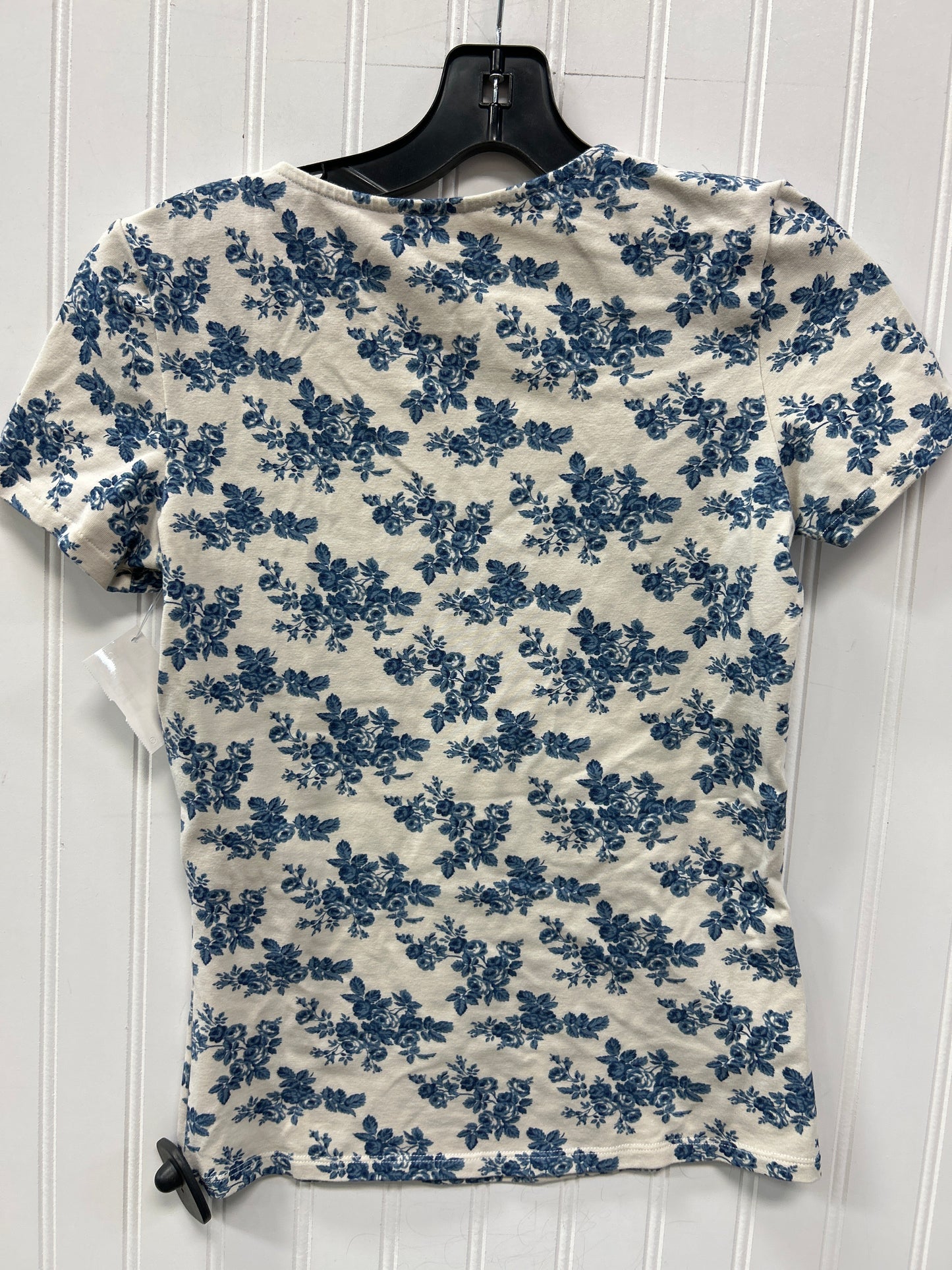 Top Ss Designer By Sezane In Blue & Cream, Size:S