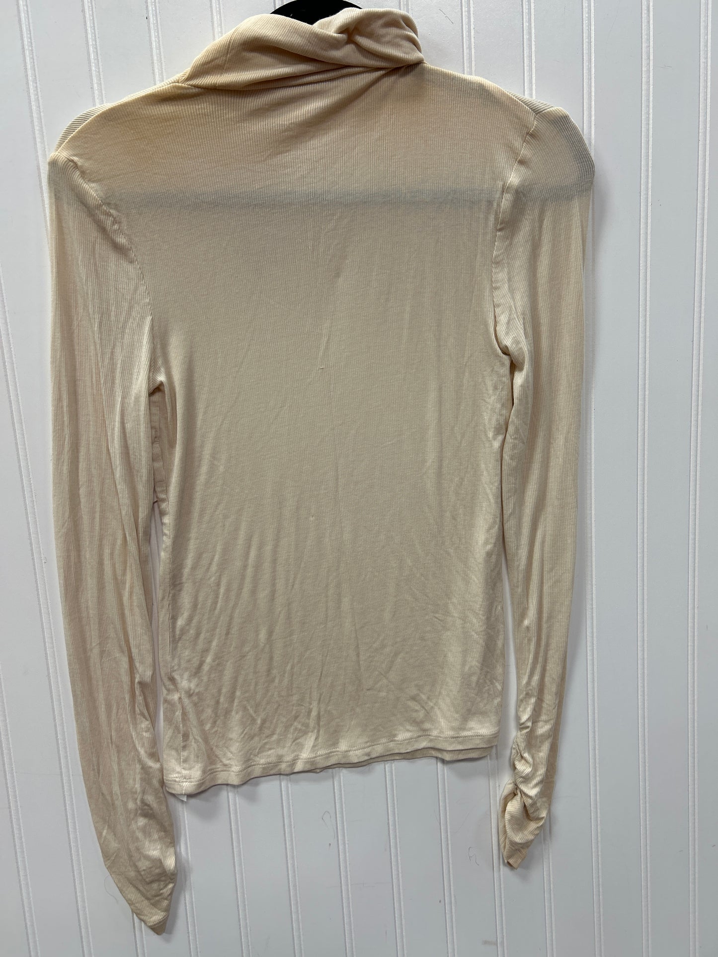 Athletic Top Ls Collar By Fabletics In Cream, Size:S