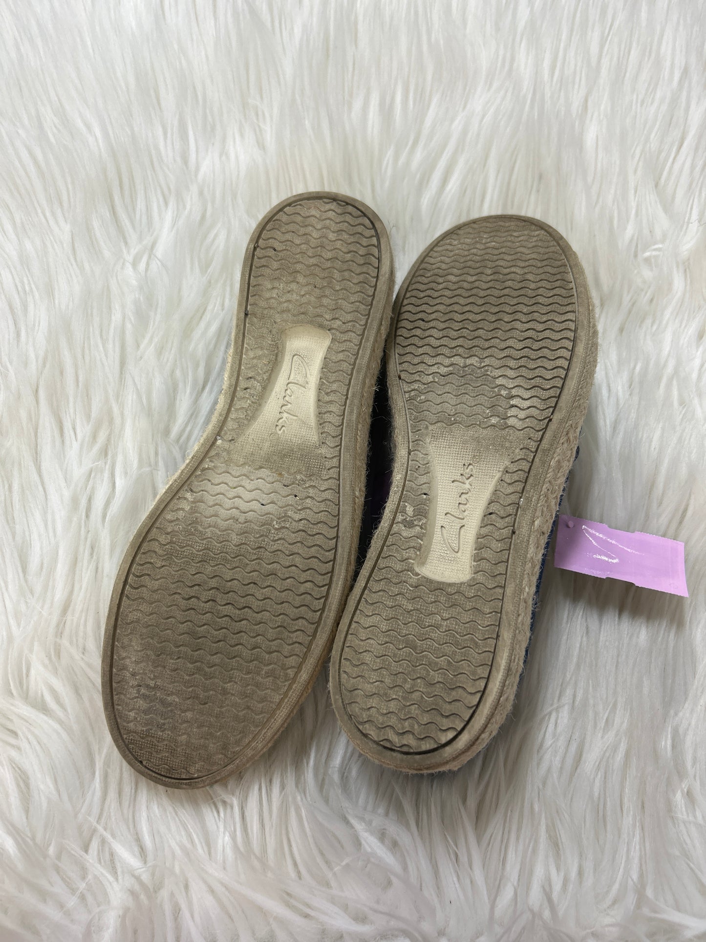 Shoes Flats By Clarks In Blue, Size:5.5