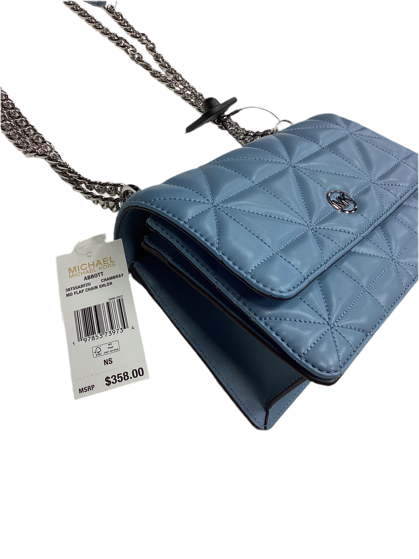 Handbag Designer By Michael Kors In Blue, Size:Medium