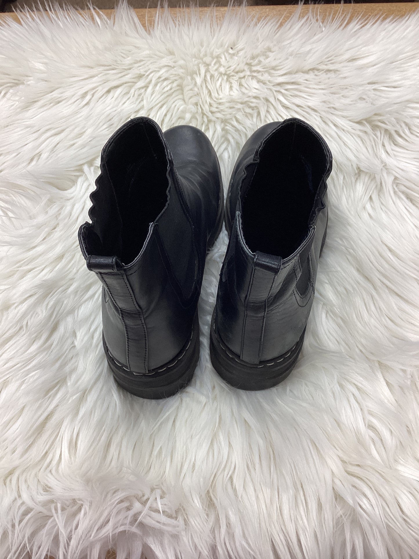 Boots Ankle Flats By Marc Fisher In Black, Size:8.5