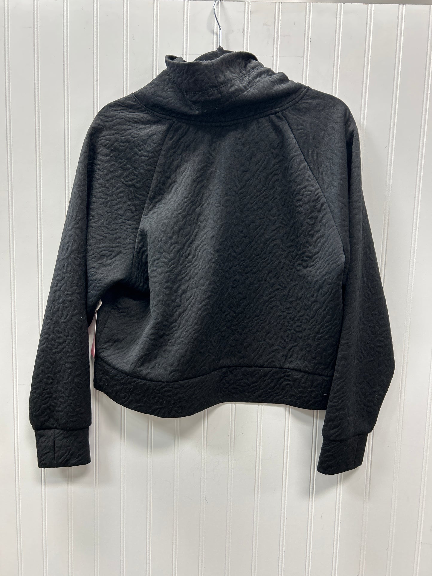 Athletic Top Ls Collar By Juicy Couture In Black, Size:M