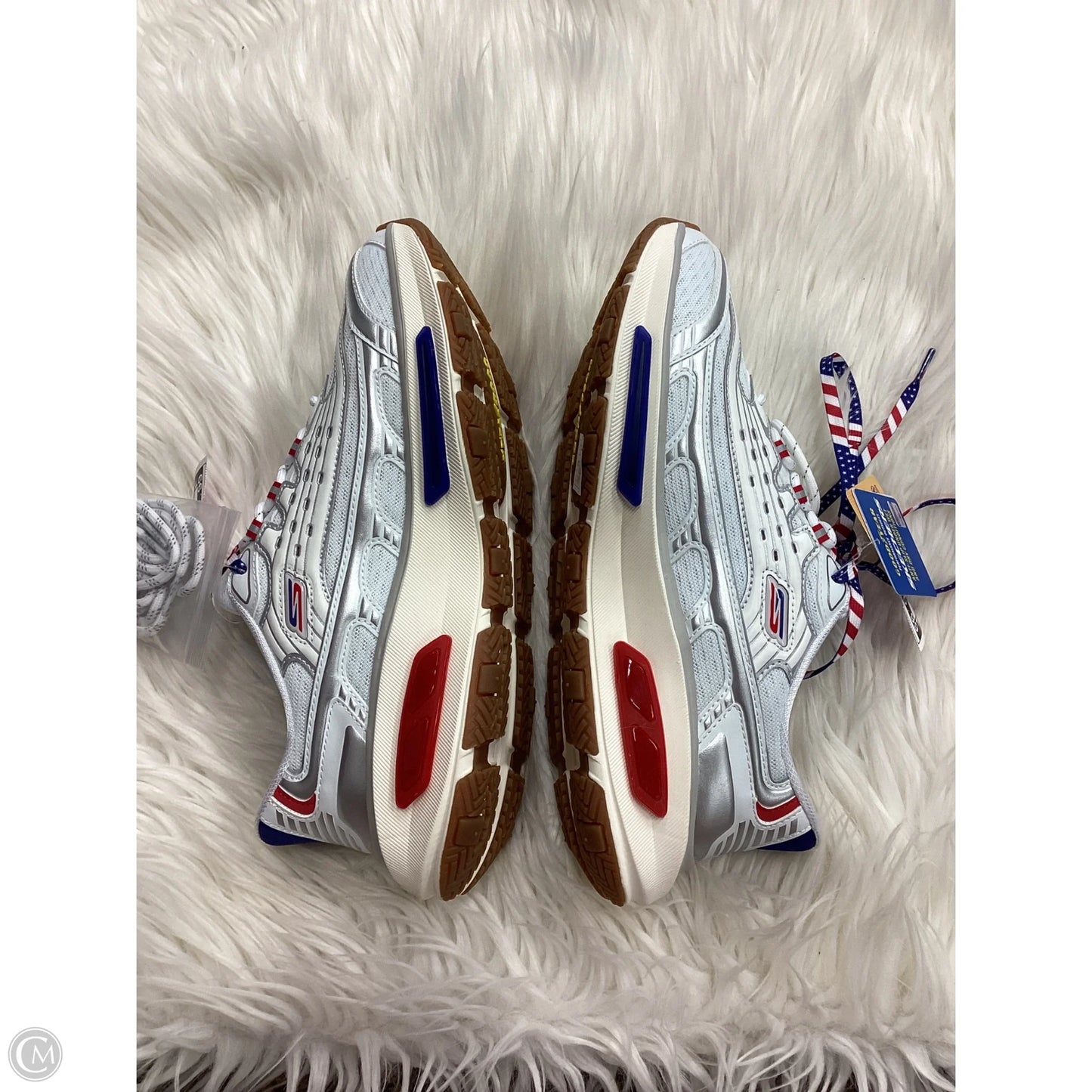 Shoes Athletic By Skechers In Blue & Red & White, Size: 10
