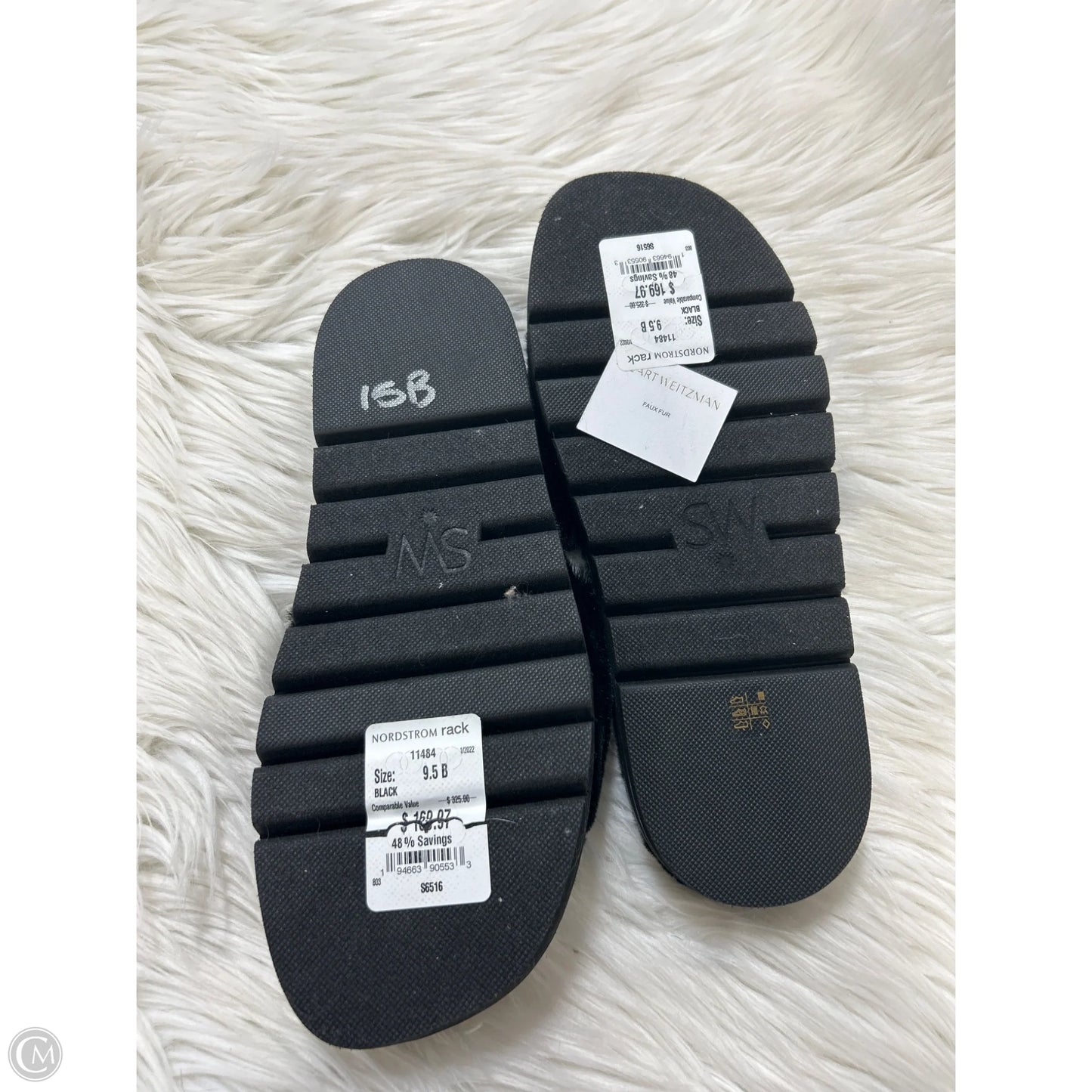 Sandals Designer By Stuart Weitzman In Black, Size: 9.5