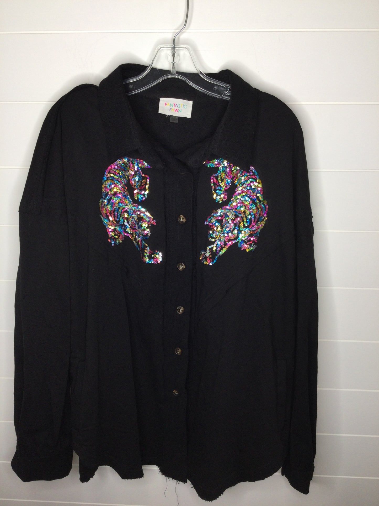 Top Long Sleeve By Fantastic Fawn Size: L