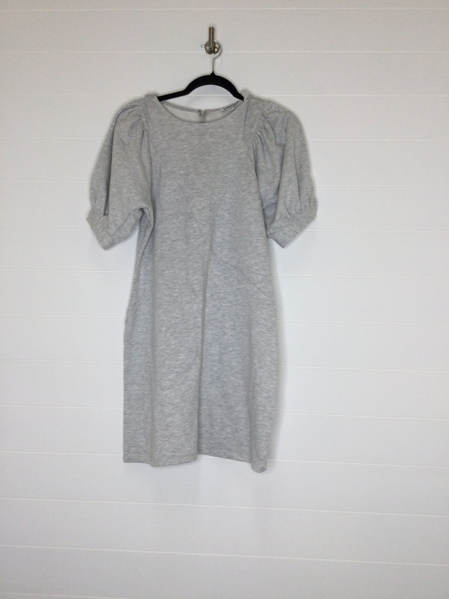 Grey & White Dress Casual Midi Express, Size S