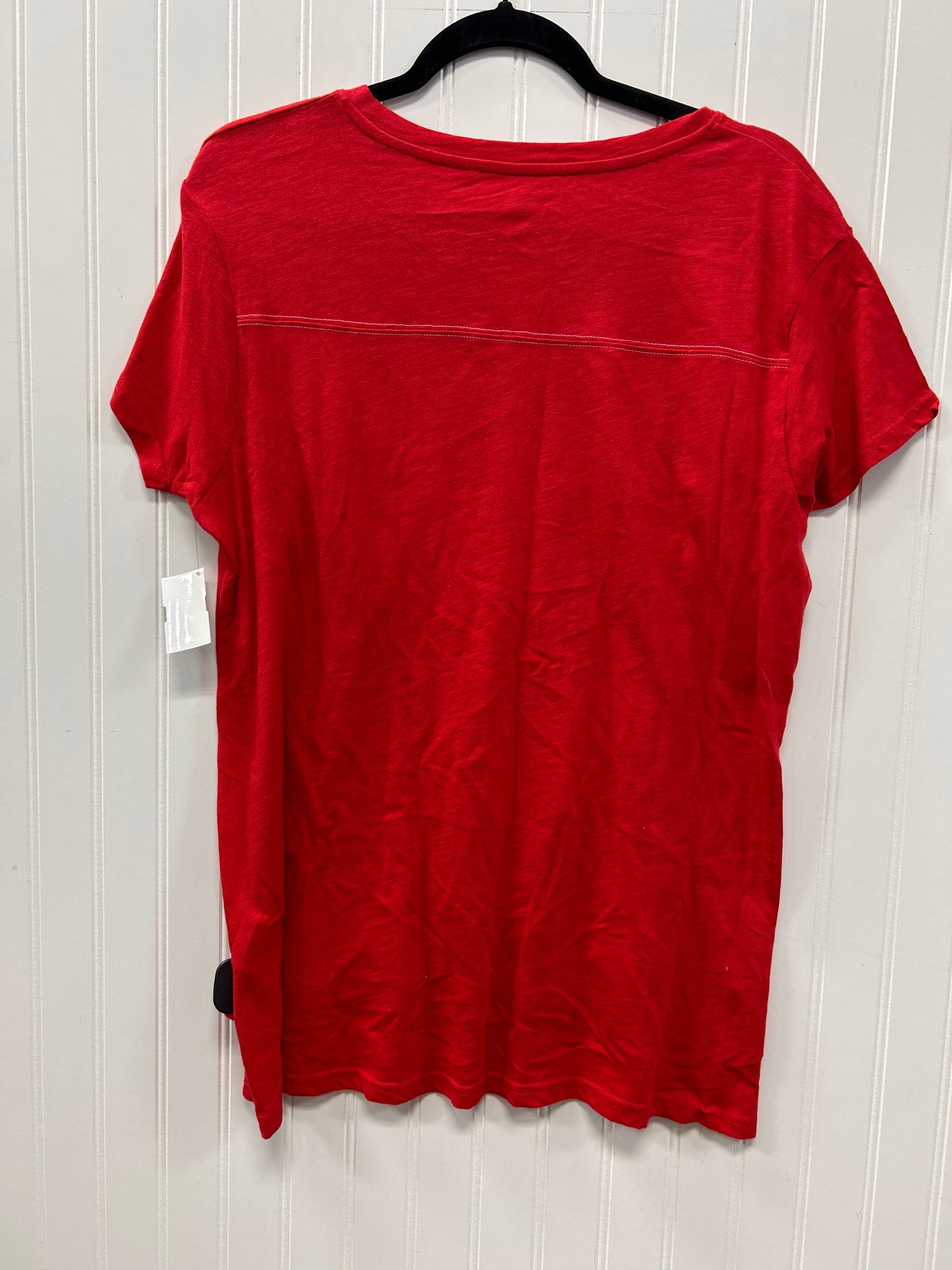 Athletic Top Ss By Nhl In Red, Size:L