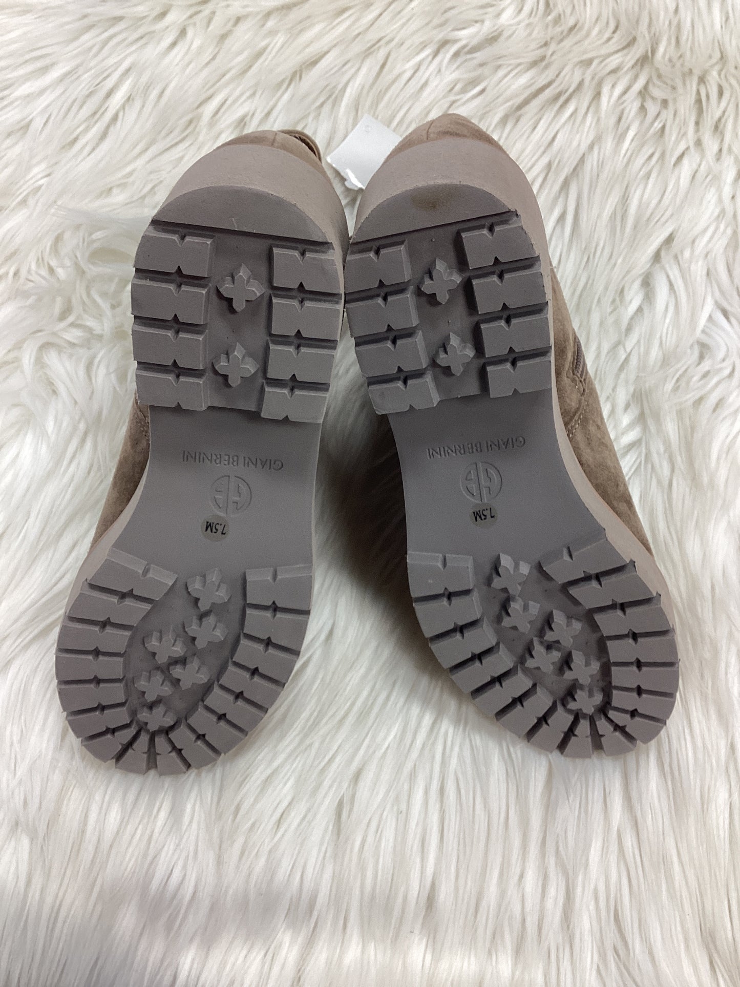 Boots Ankle Heels By Giani Bernini In Taupe, Size:7.5