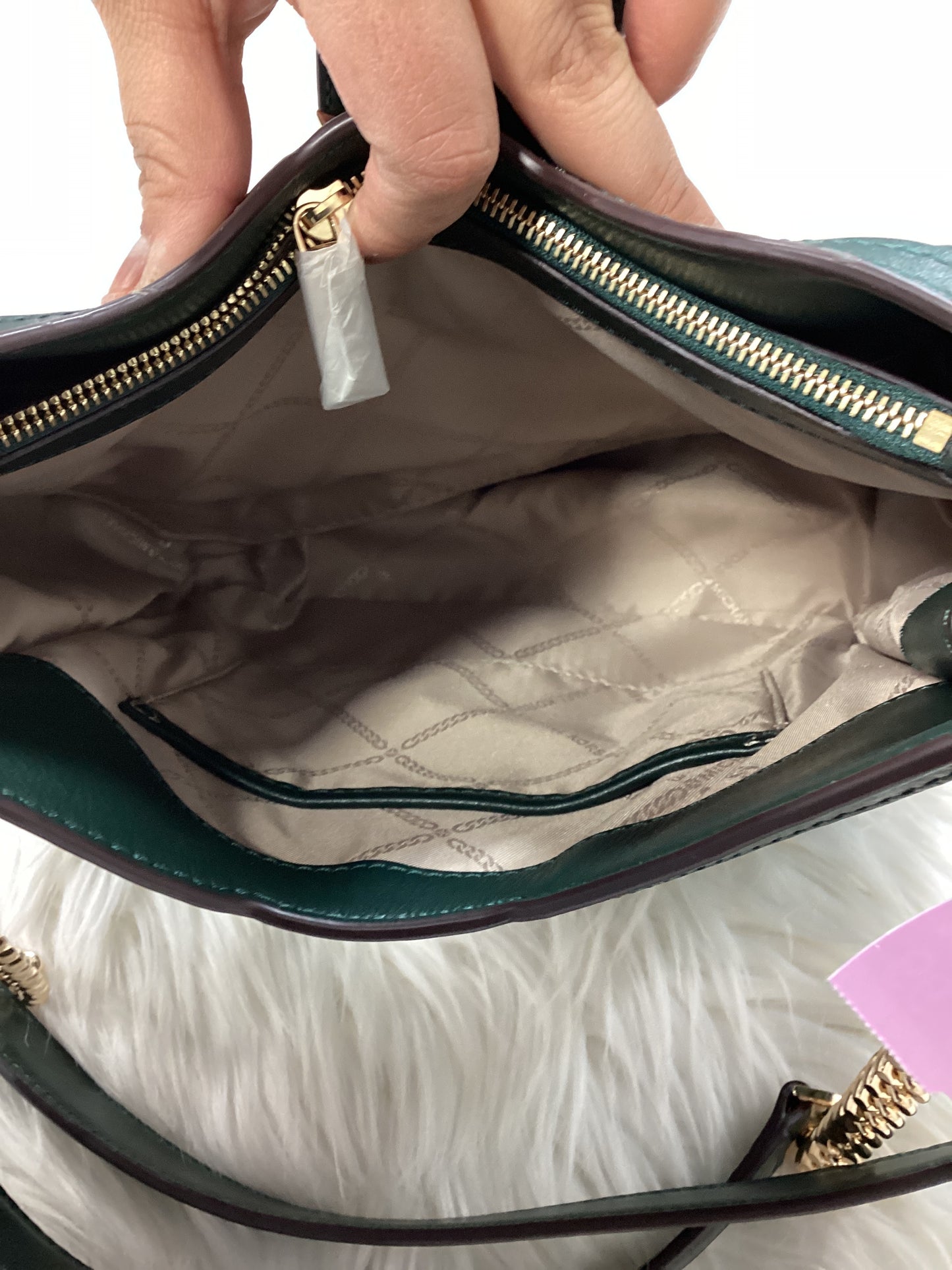 Handbag Designer By Michael Kors In Green, Size:Medium