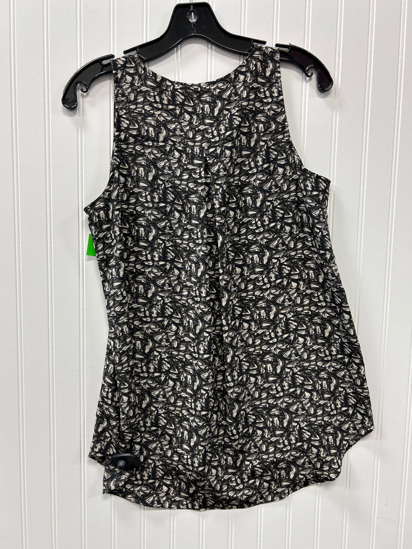 Top Sleeveless By Theory In Black & Tan, Size:S