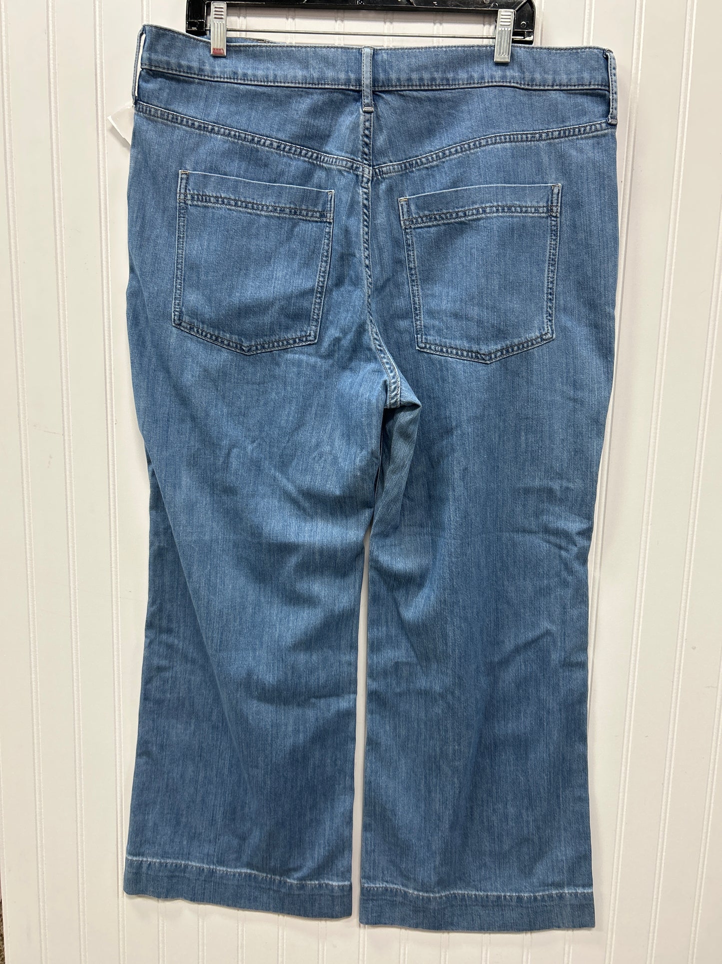 Jeans Wide Leg By J. Crew In Blue Denim, Size:14