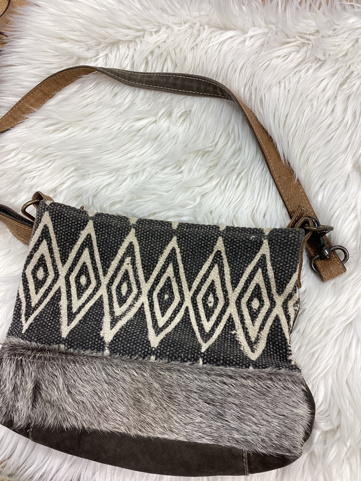 Handbag By Myra In Grey, Size:Medium