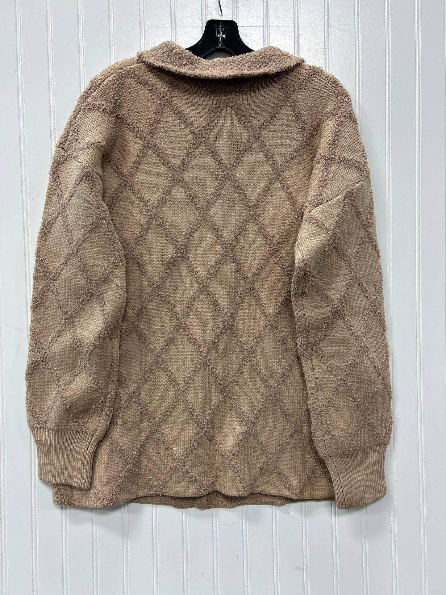 Jacket Fleece By Hem & Thread In Brown, Size:M