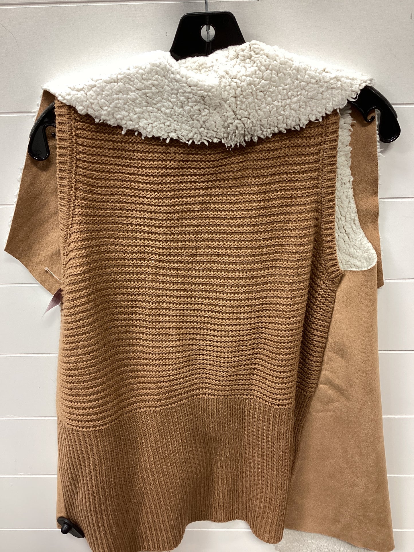 Vest Faux Fur & Sherpa By Cmc In Brown, Size:L