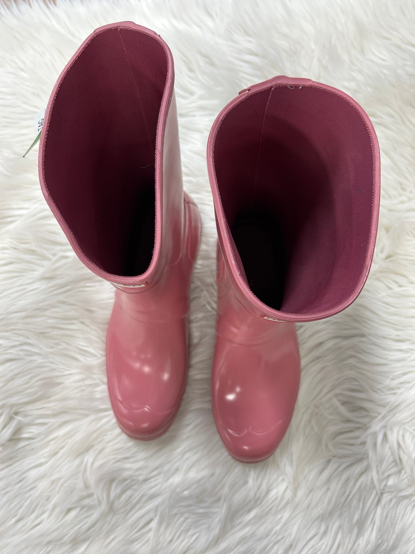 Boots Rain By Hunter In Pink, Size:10