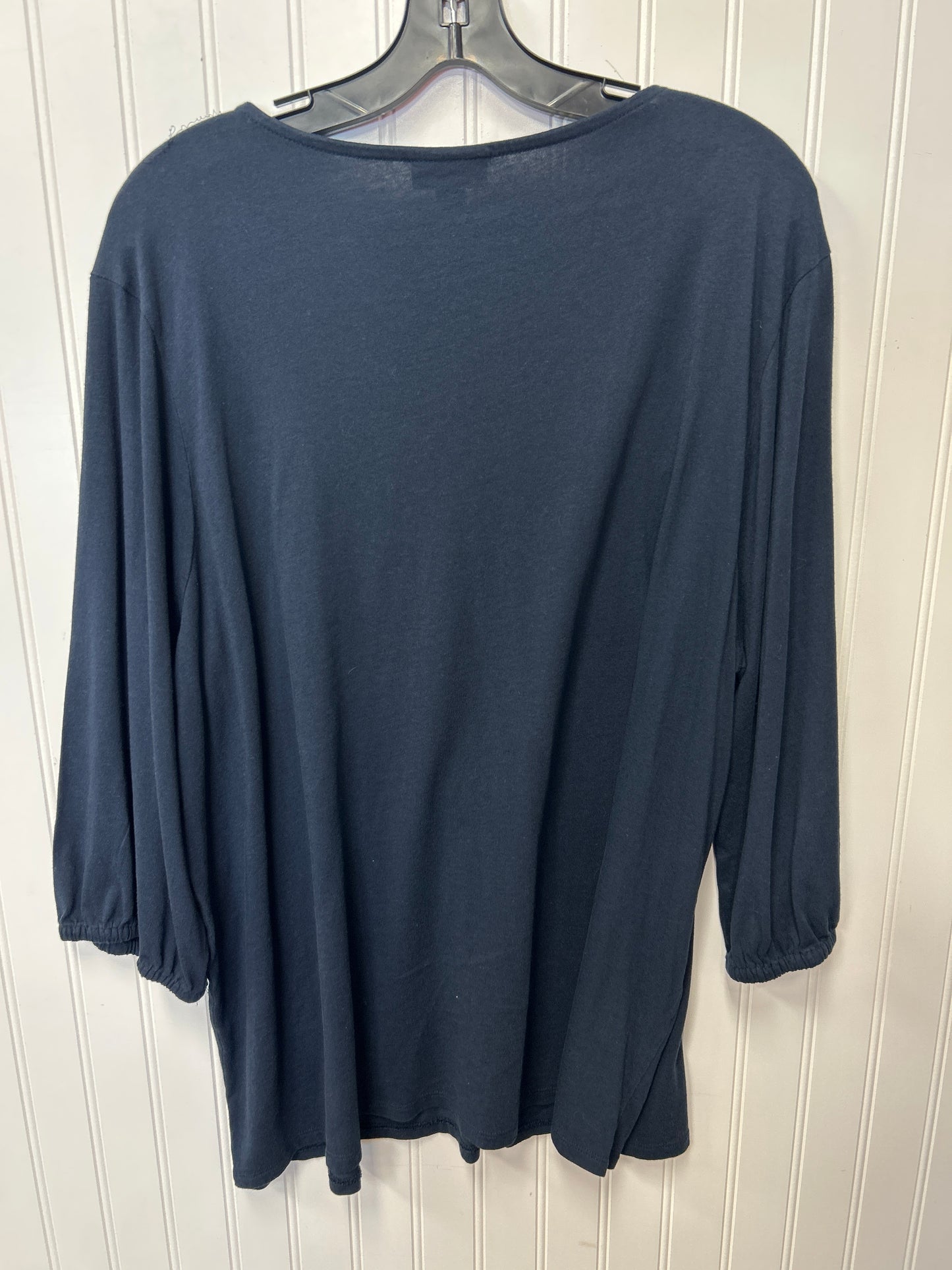 Top Ls By J. Jill In Navy, Size:2X