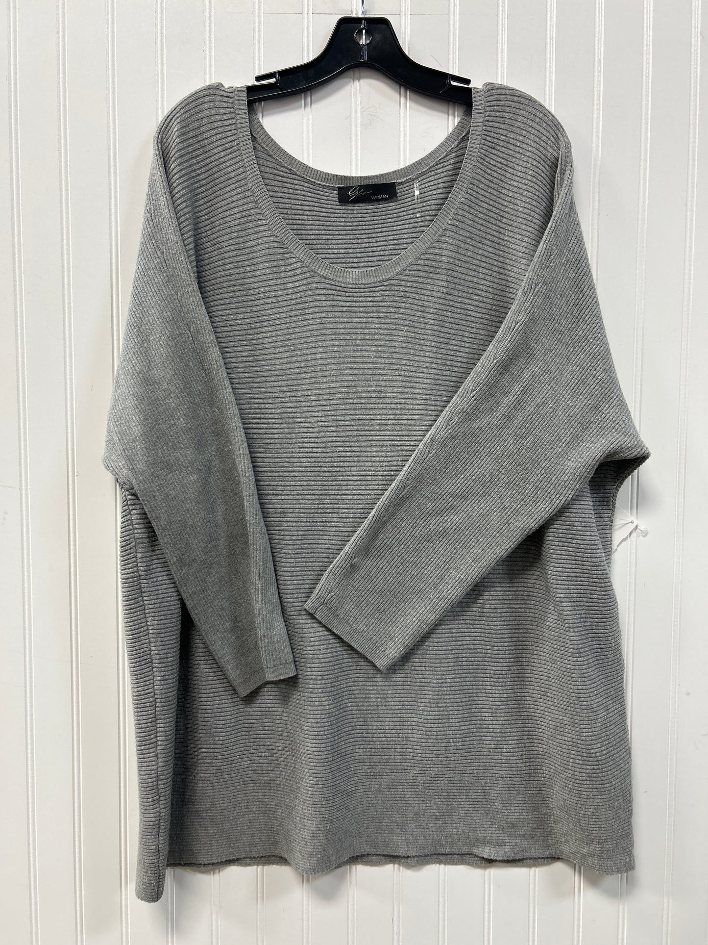 Sweater By Cmc In Grey, Size:2X