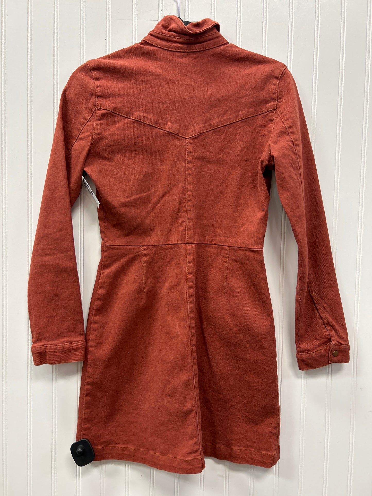 Dress Casual Midi By Asos In Orange Denim, Size:8