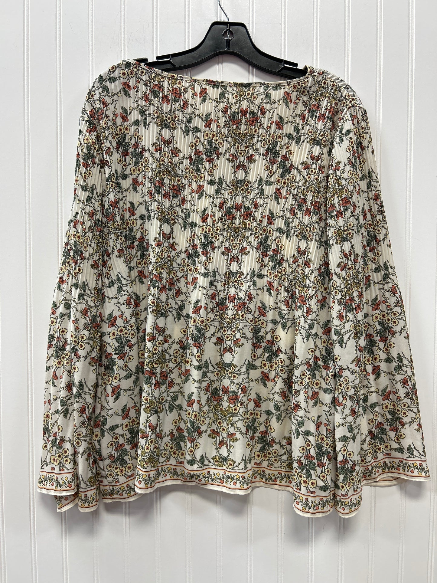 Top Ls By Max Studio In Floral Print, Size:Xl