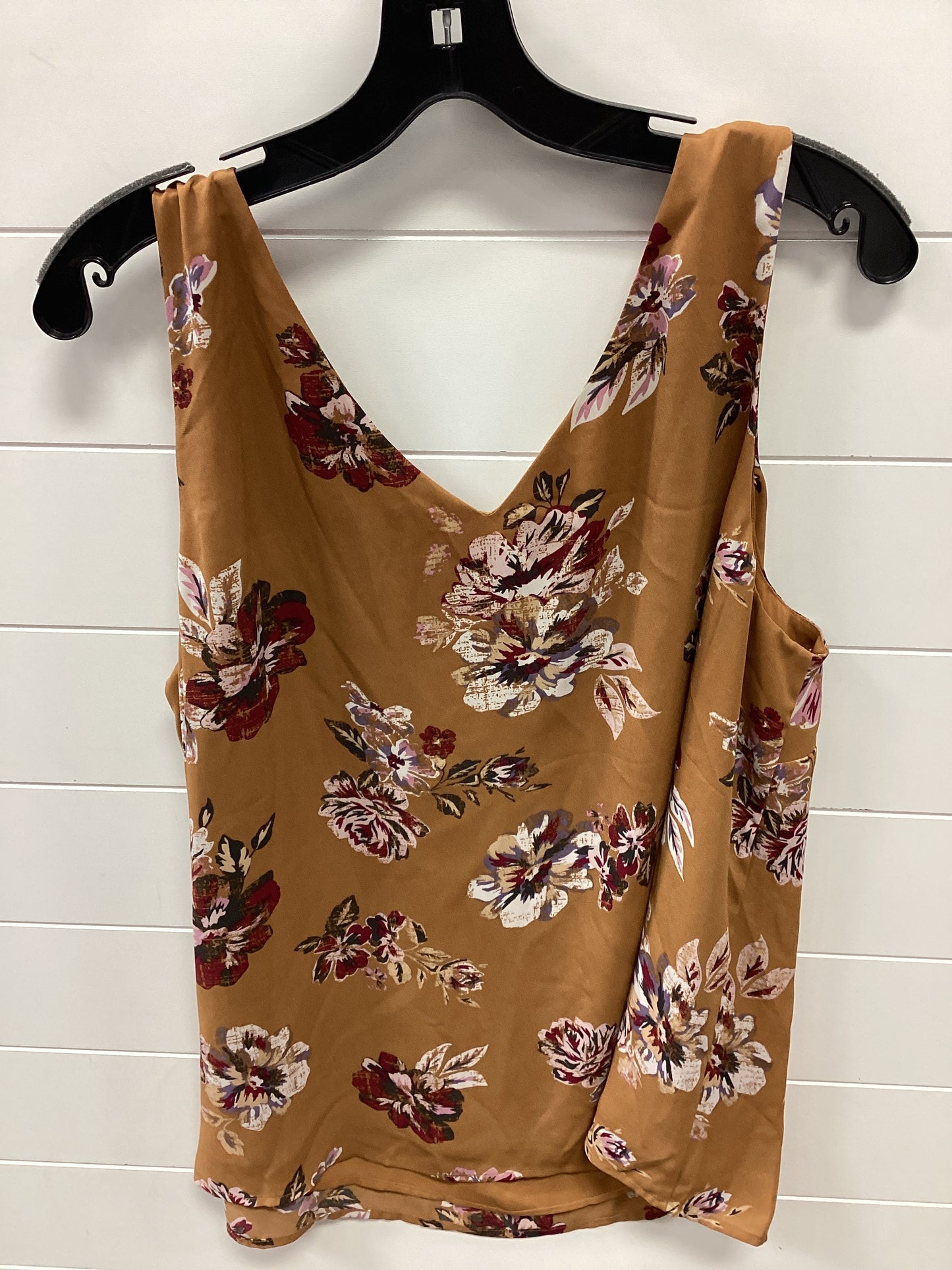 Top Sleeveless By Maurices In Floral Print, Size:1X