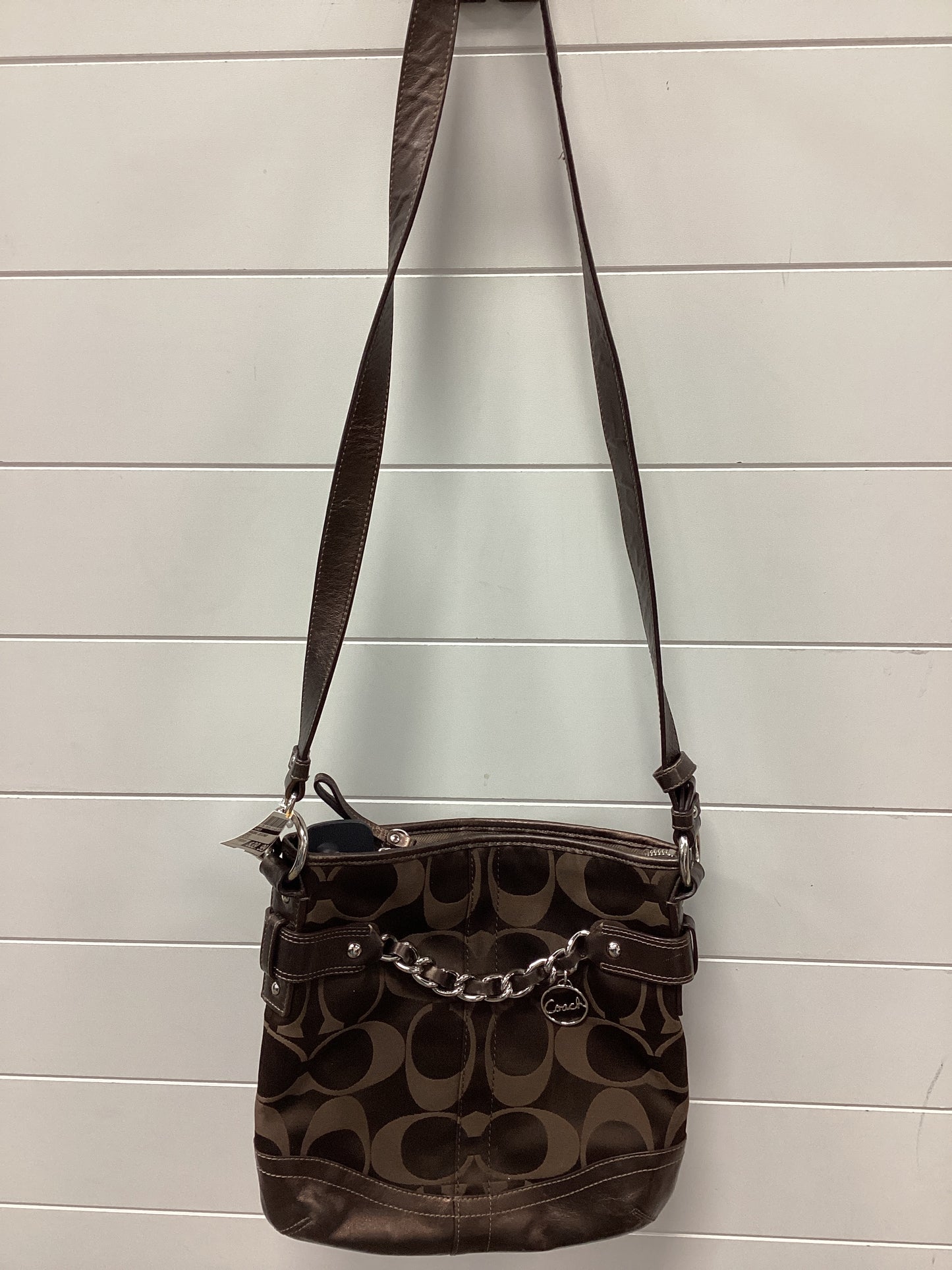 Handbag Designer By Coach In Brown, Size:Medium