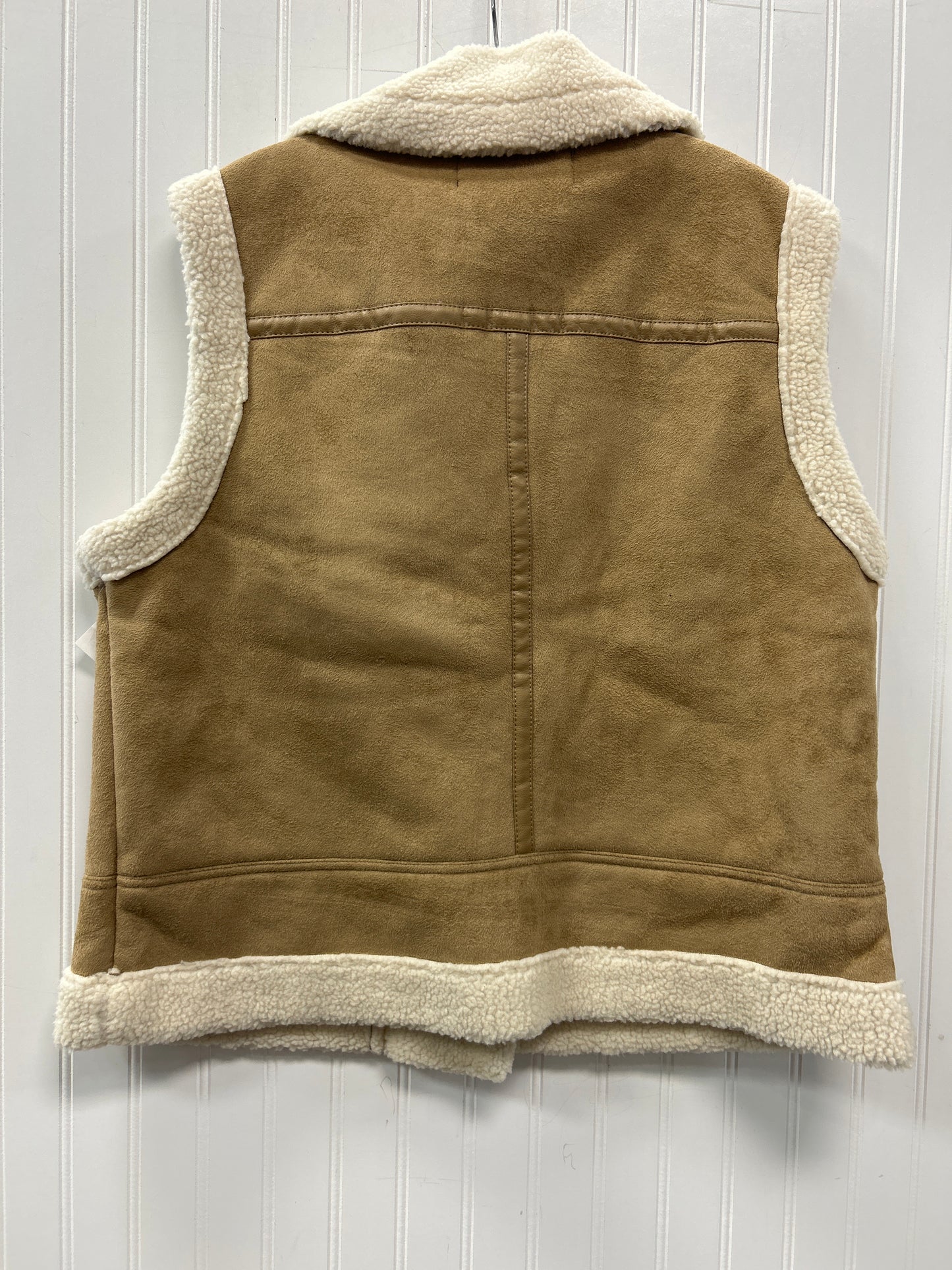 Vest Faux Fur & Sherpa By Vero Moda In Tan, Size:Xl NWT