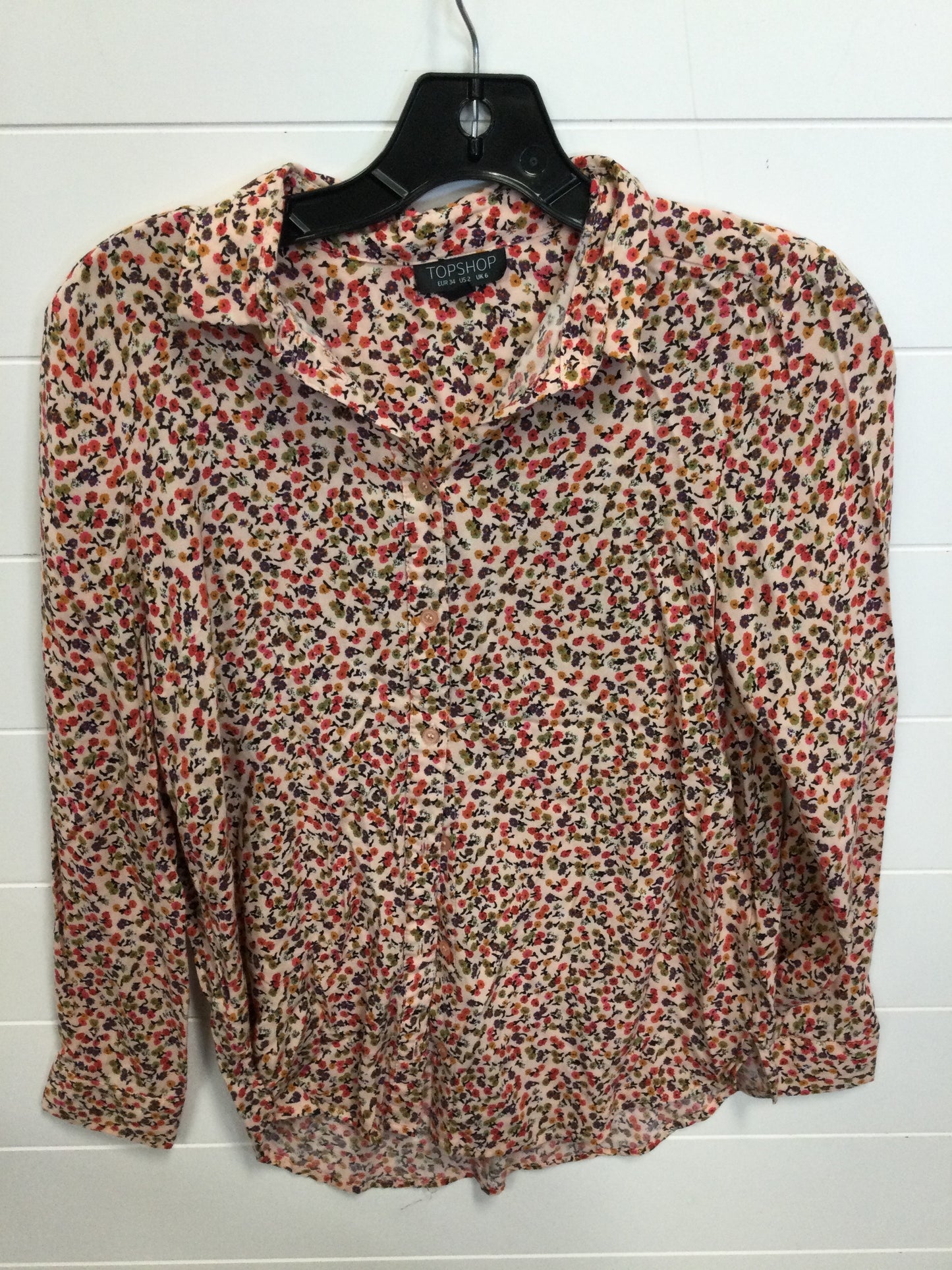 Top Ls By Topshop In Floral Print, Size:Xs