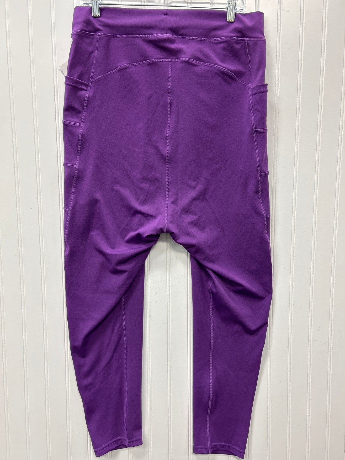 Athletic Leggings By Popfit In Purple, Size:3X