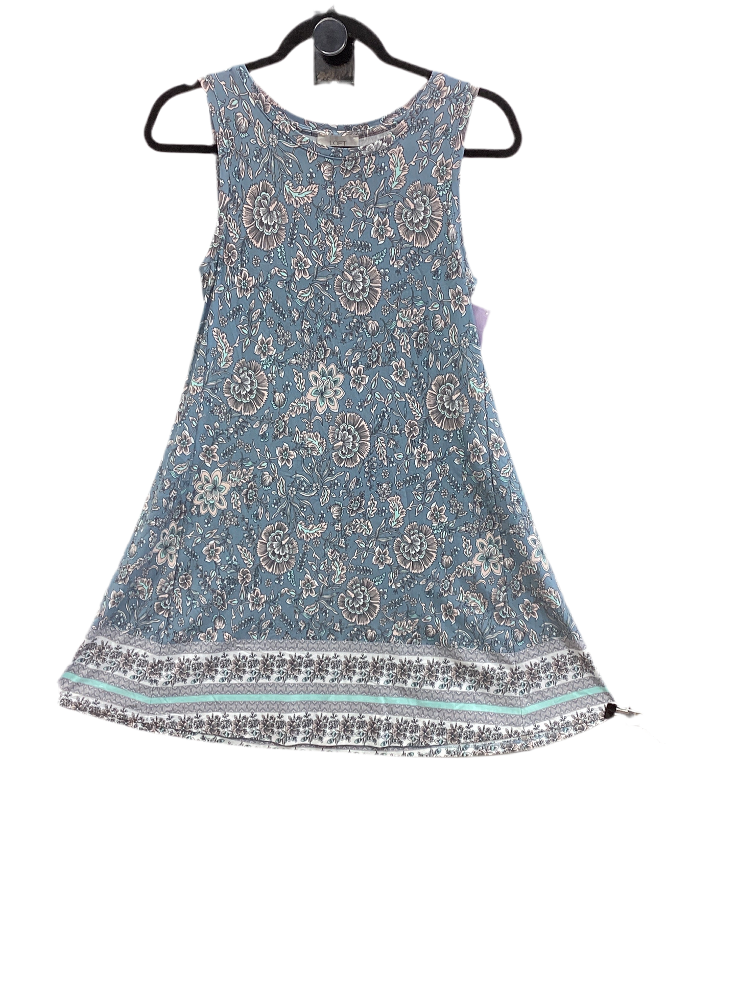 Dress Casual Midi By Loft In Blue, Size:Xs