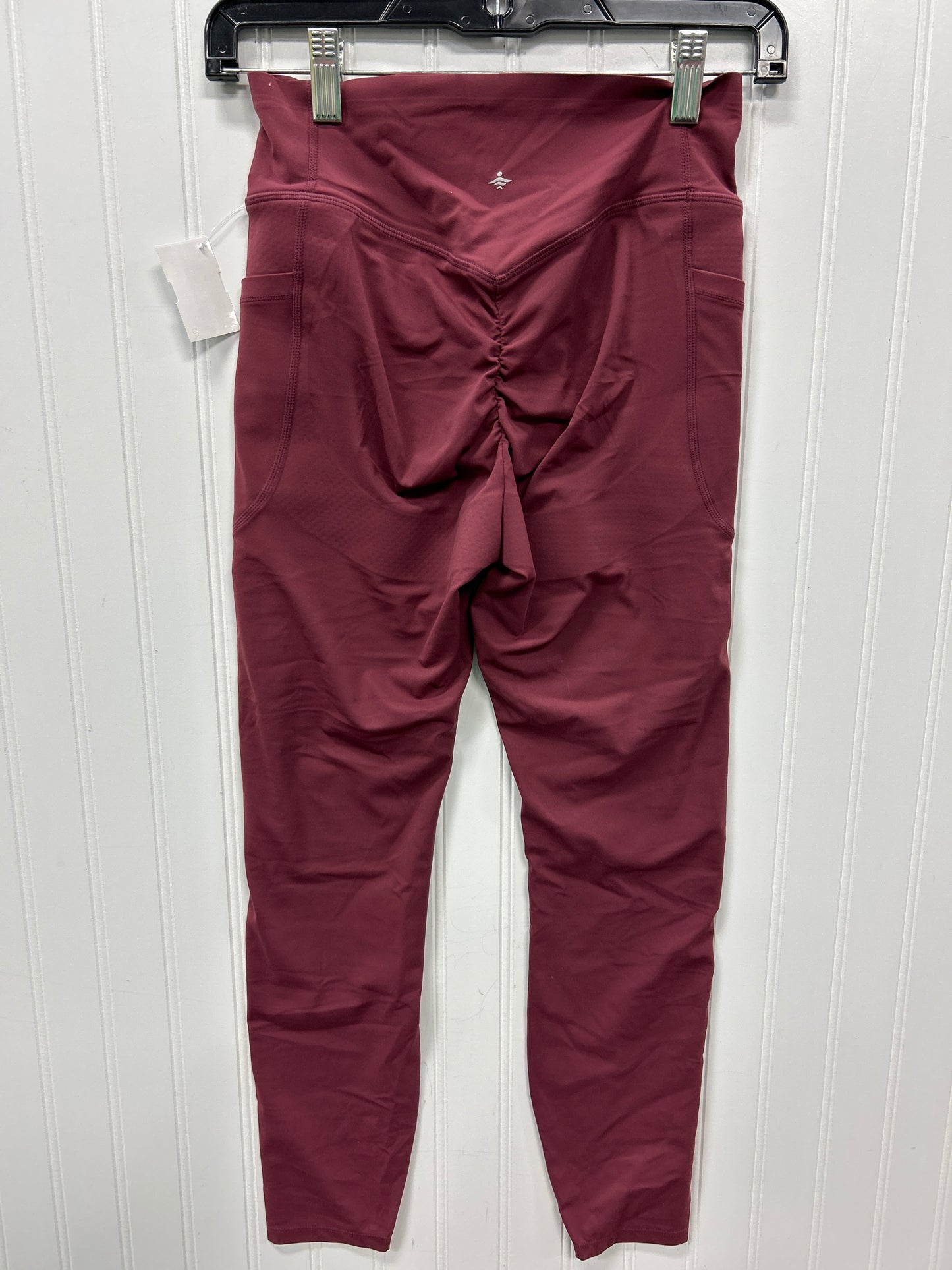 Athletic Leggings By Halara In Maroon, Size:S