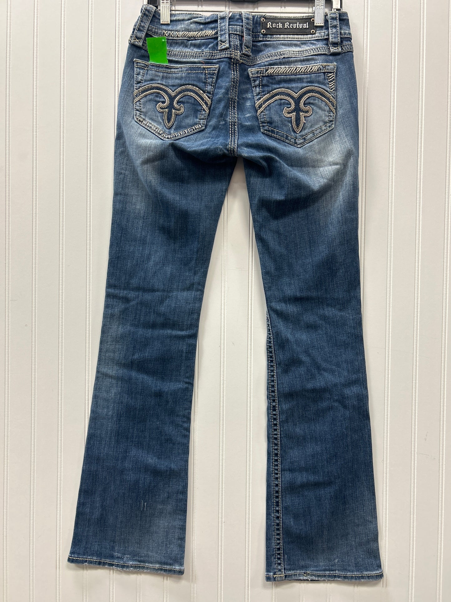 Jeans Straight By Rock Revival In Blue Denim, Size:6
