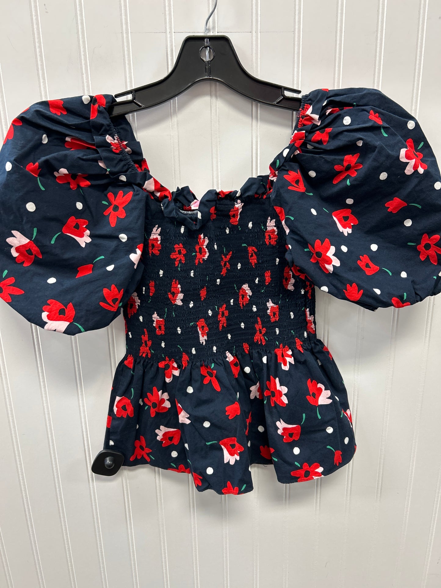 Blouse Designer By Kate Spade In Navy, Size:Xs