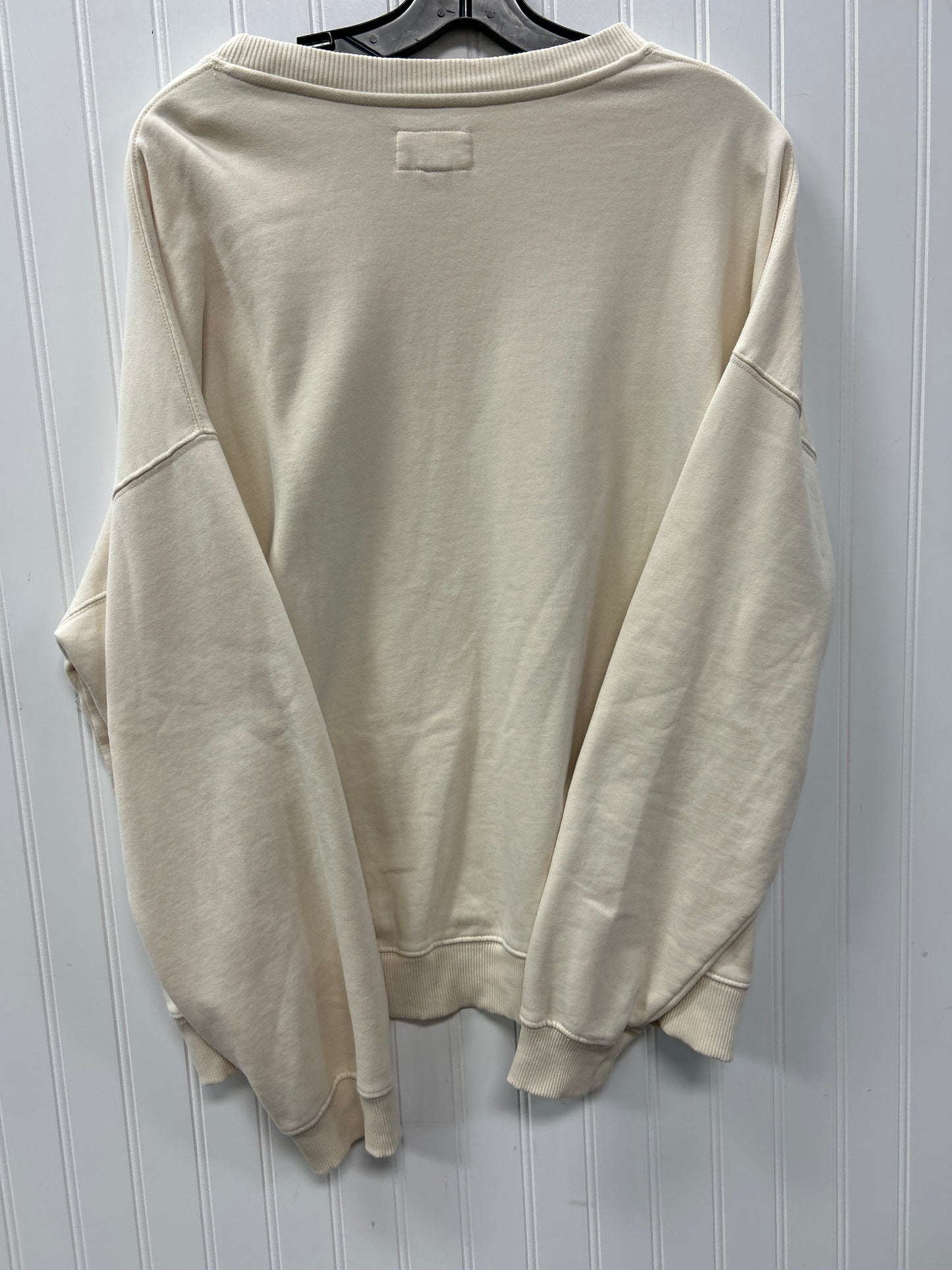 Sweatshirt Crewneck By American Eagle In Cream, Size:L