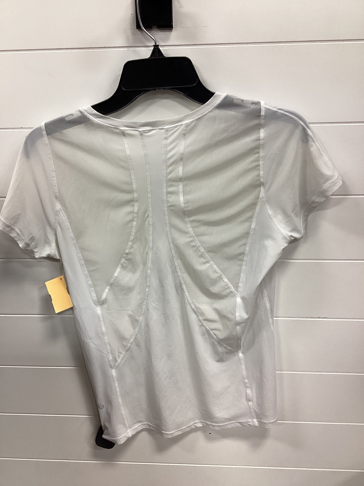 Athletic Top Ss By Lululemon In White, Size:S