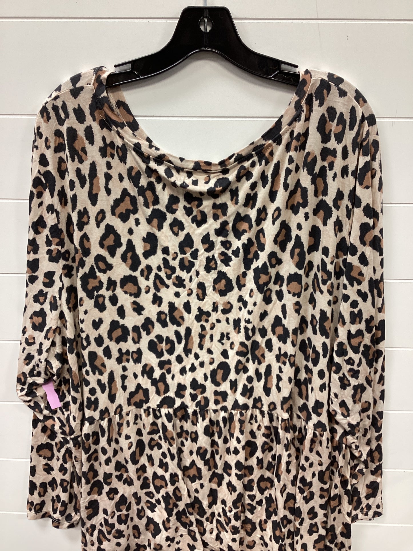 Top Ls By Maurices In Animal Print, Size:4X