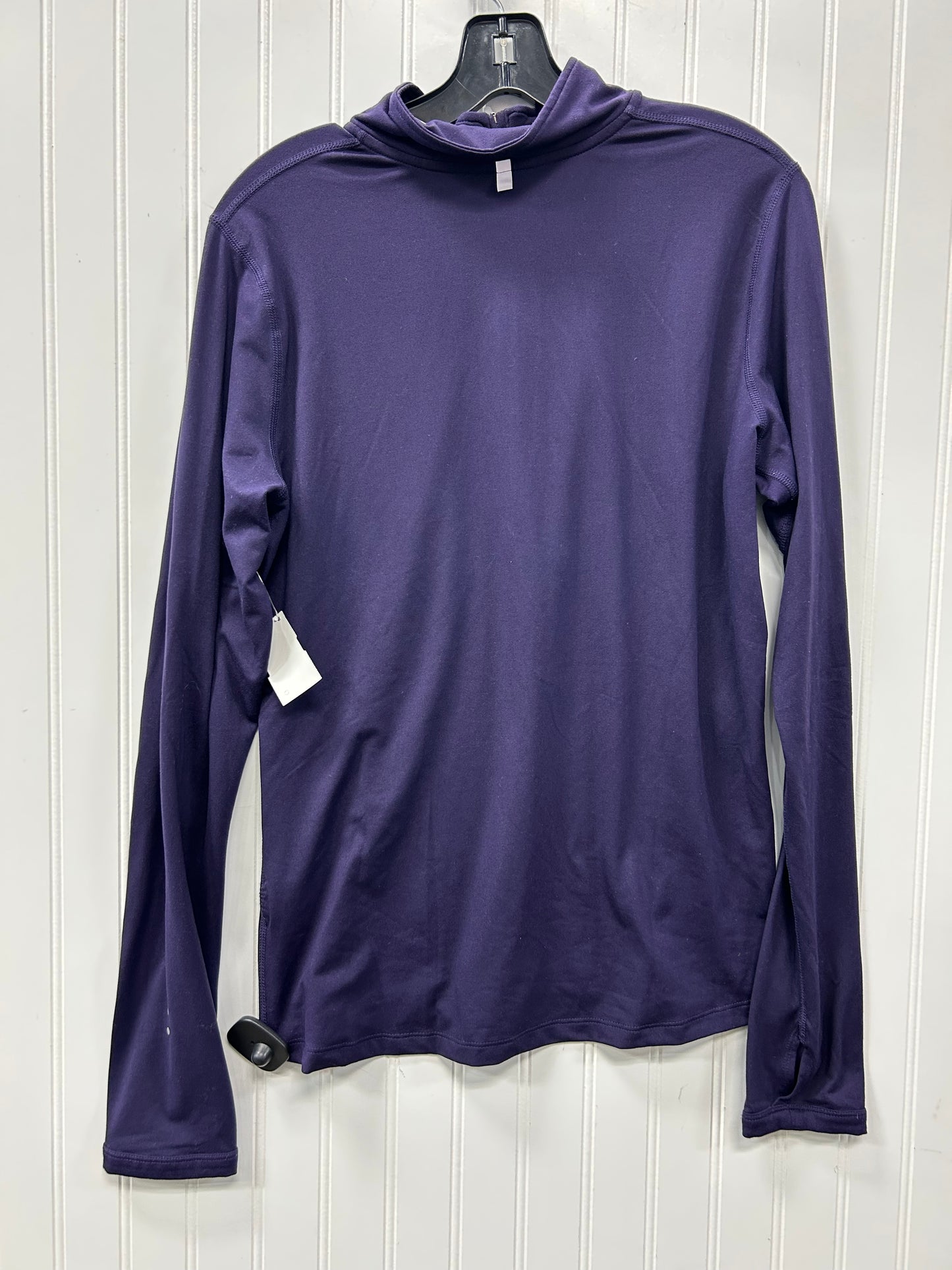 Athletic Top Ls Collar By Nike Apparel In Purple, Size:L