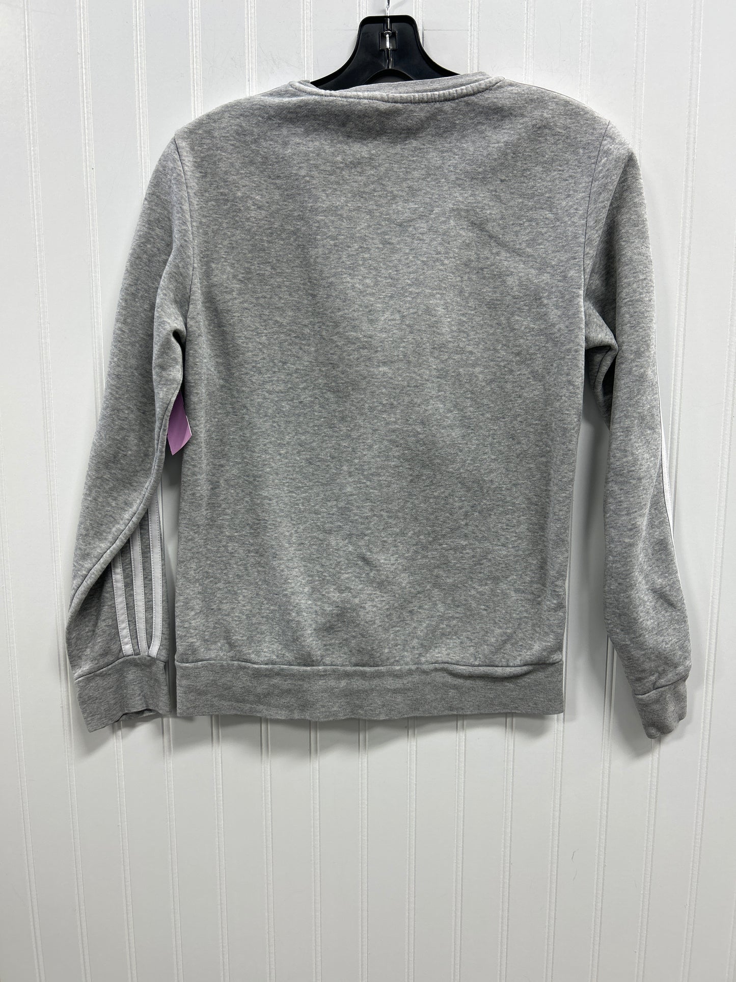 Athletic Top Ls Crewneck By Adidas In Grey, Size:S