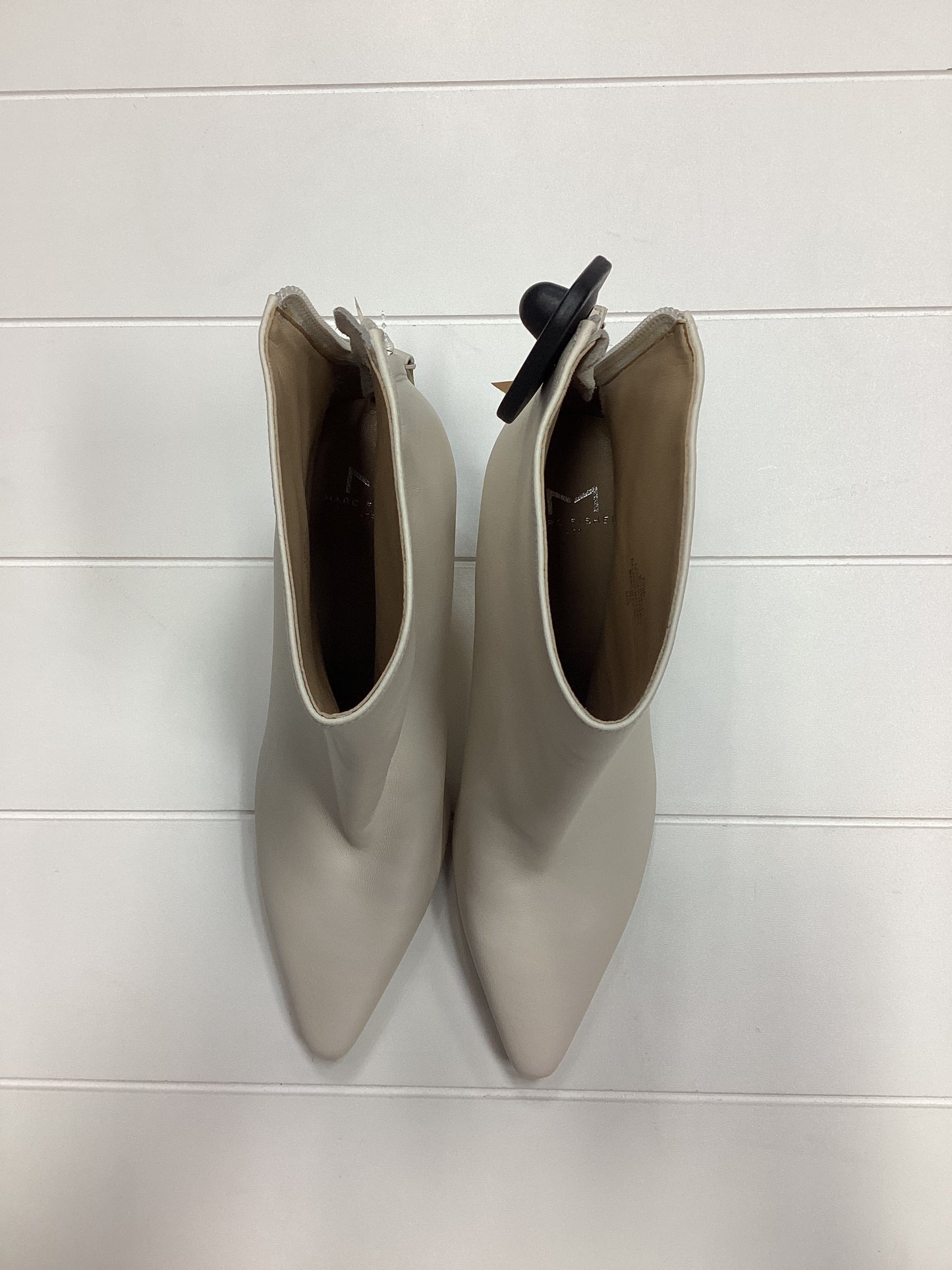 Boots Ankle Heels By Marc Fisher In White, Size:7.5