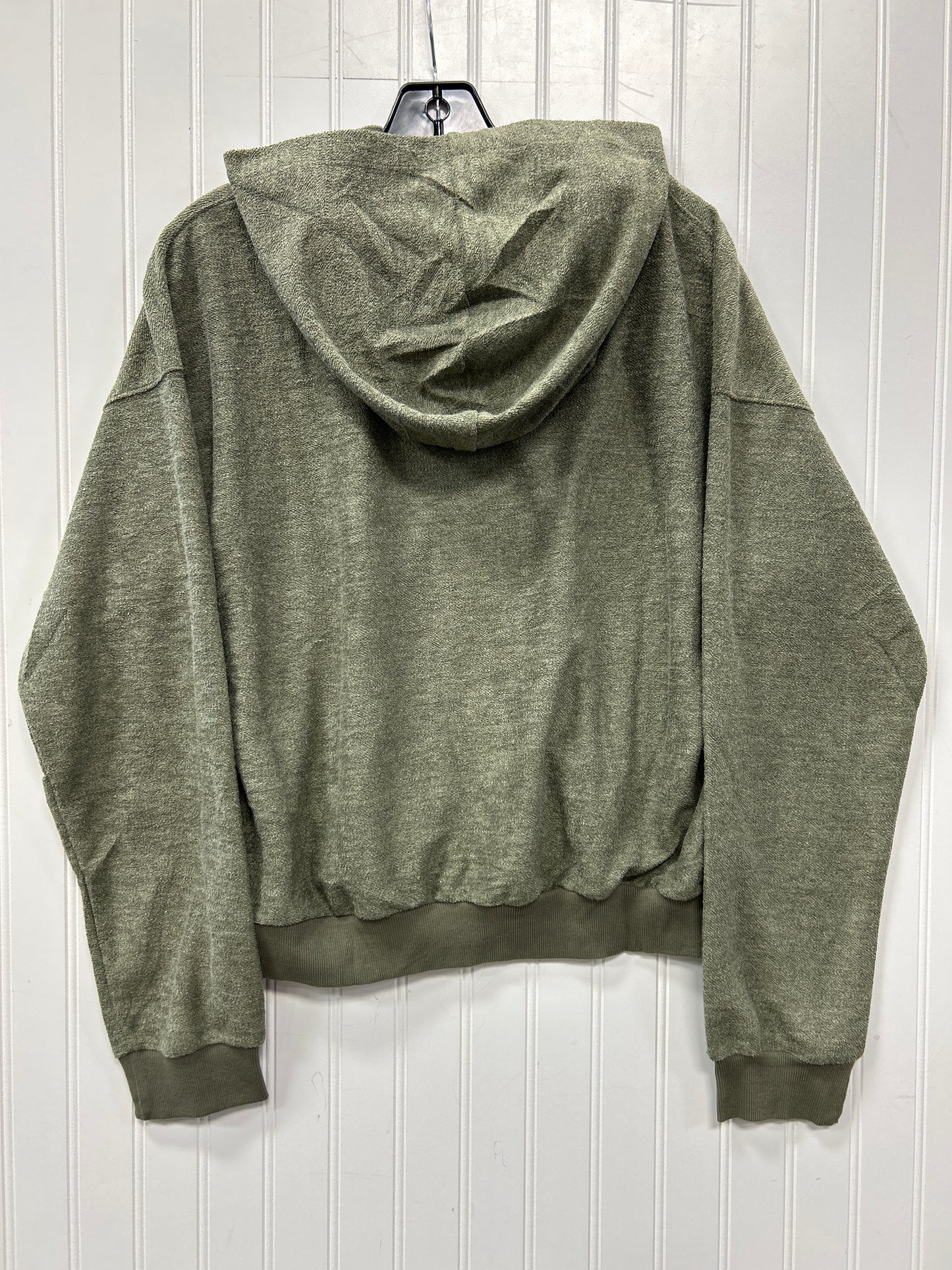 Sweatshirt Hoodie By Hem & Thread In Cream & Green, Size:L