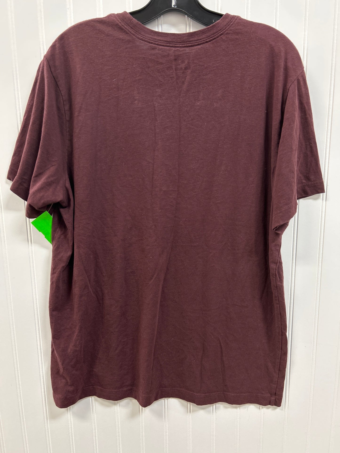 Athletic Top Ss By Nike In Brown, Size:L