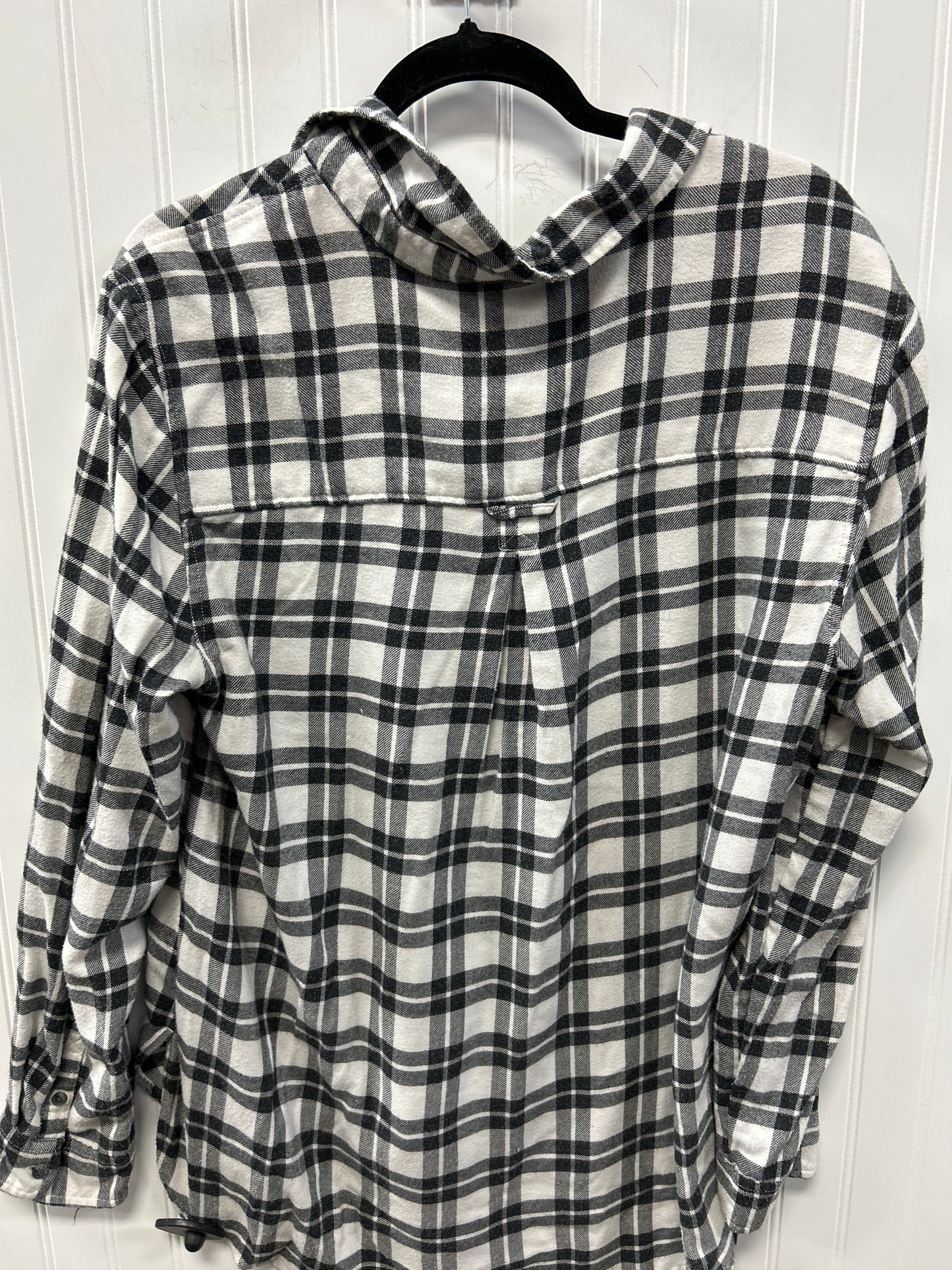 Top Ls By American Eagle In Black & White, Size:Xl