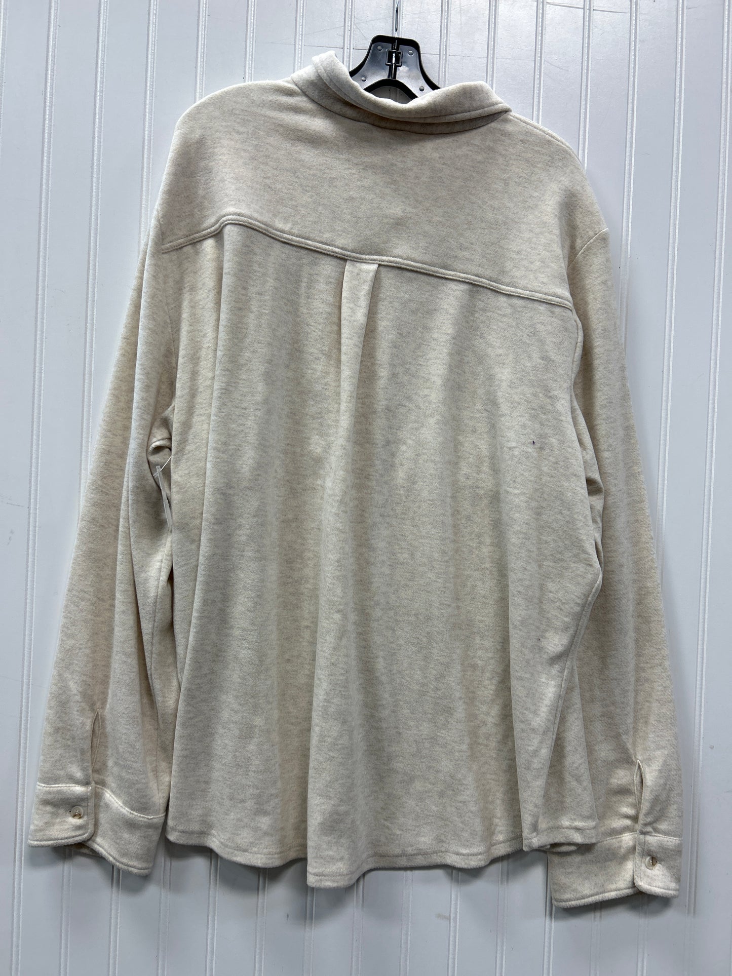 Jacket Fleece By Thread And Supply In Cream, Size:3X