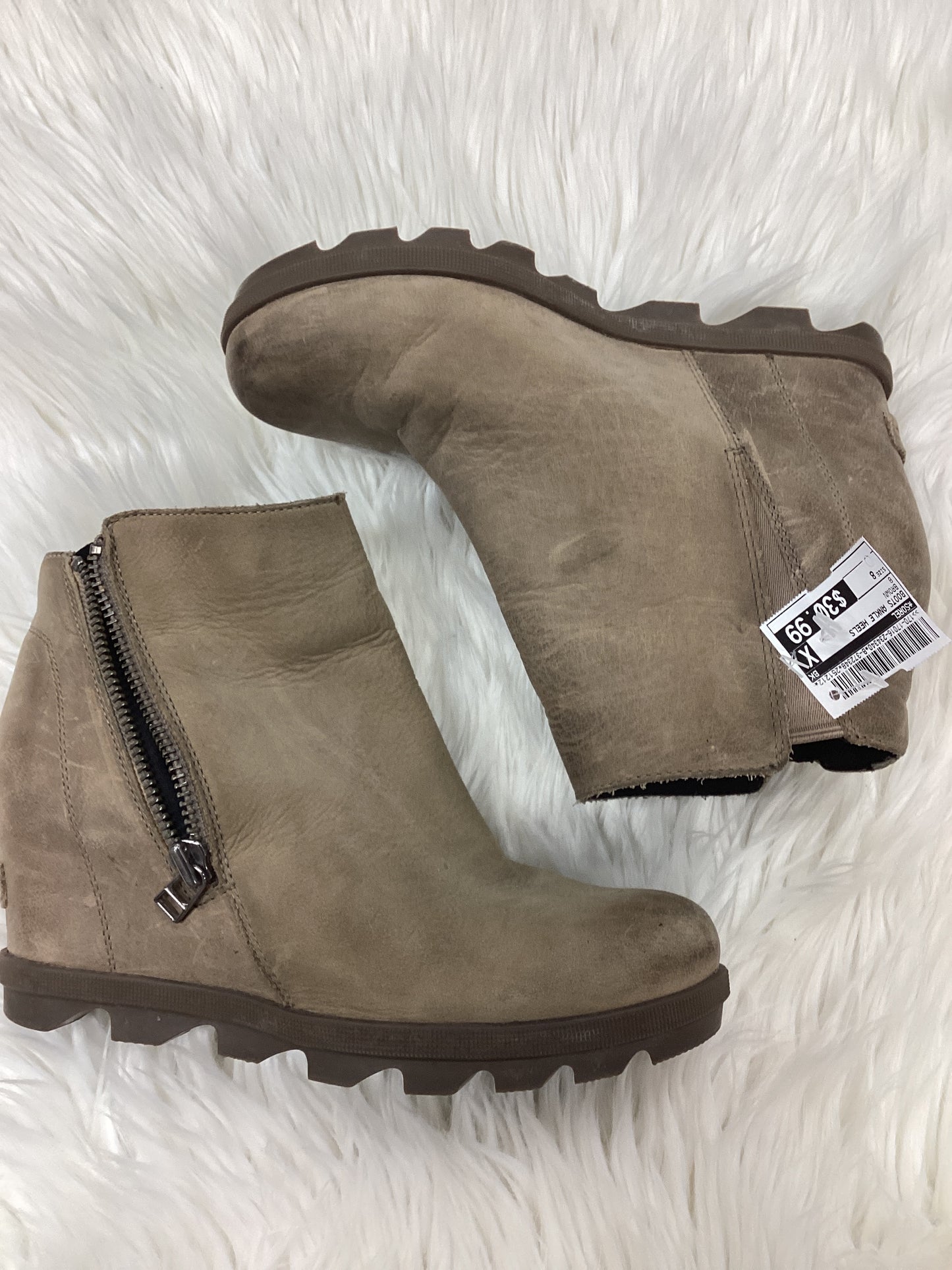 Boots Ankle Heels By Sorel In Brown, Size:8