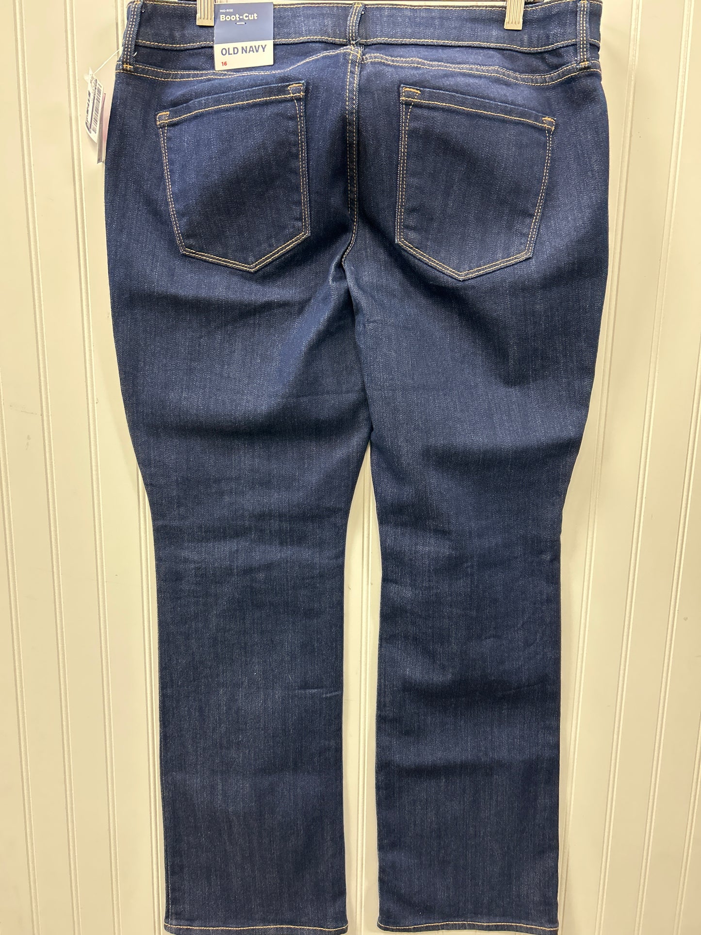 Jeans Boot Cut By Old Navy In Blue Denim, Size:16