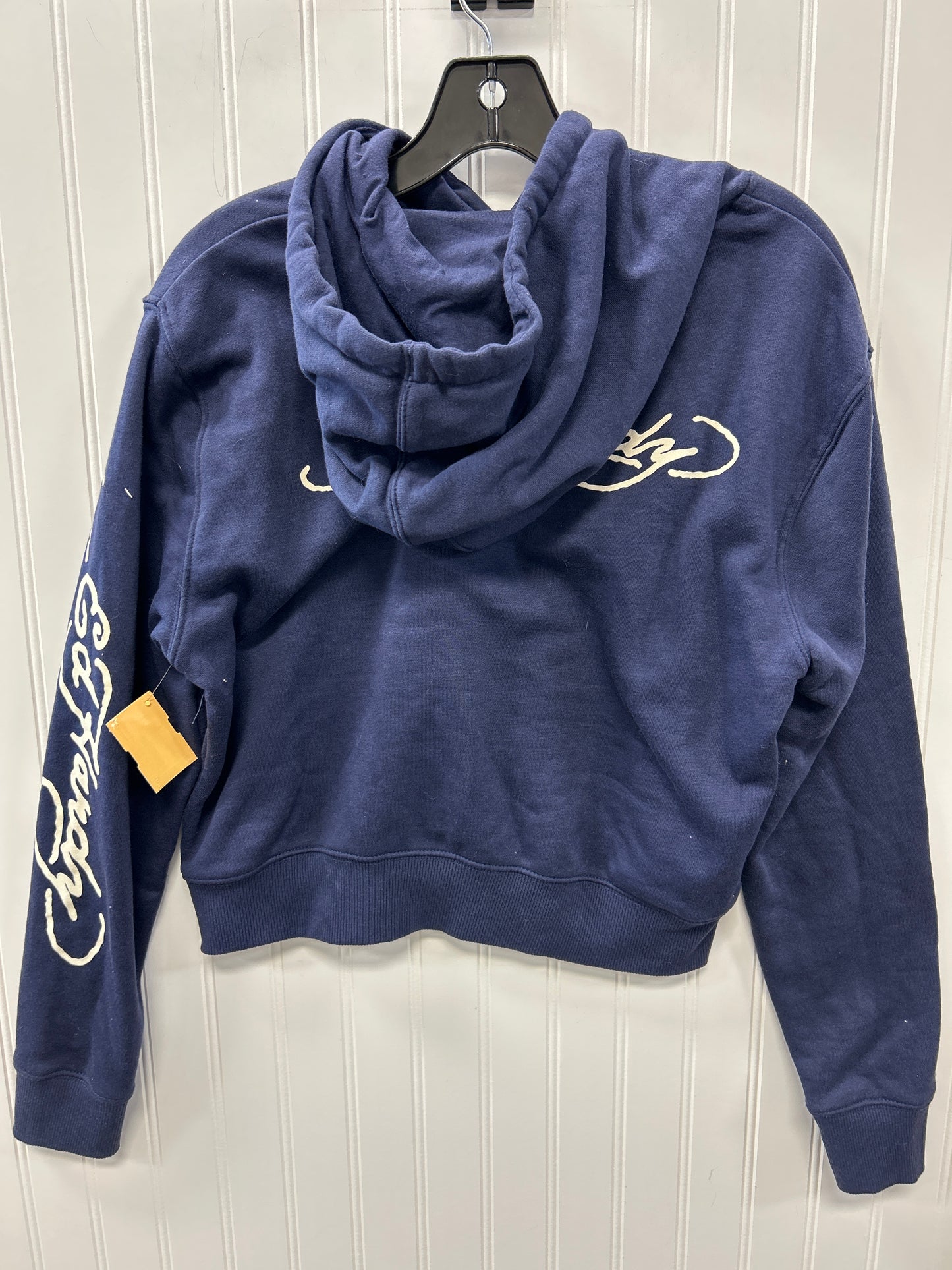 Sweatshirt Hoodie By Ed Hardy In Navy, Size:M