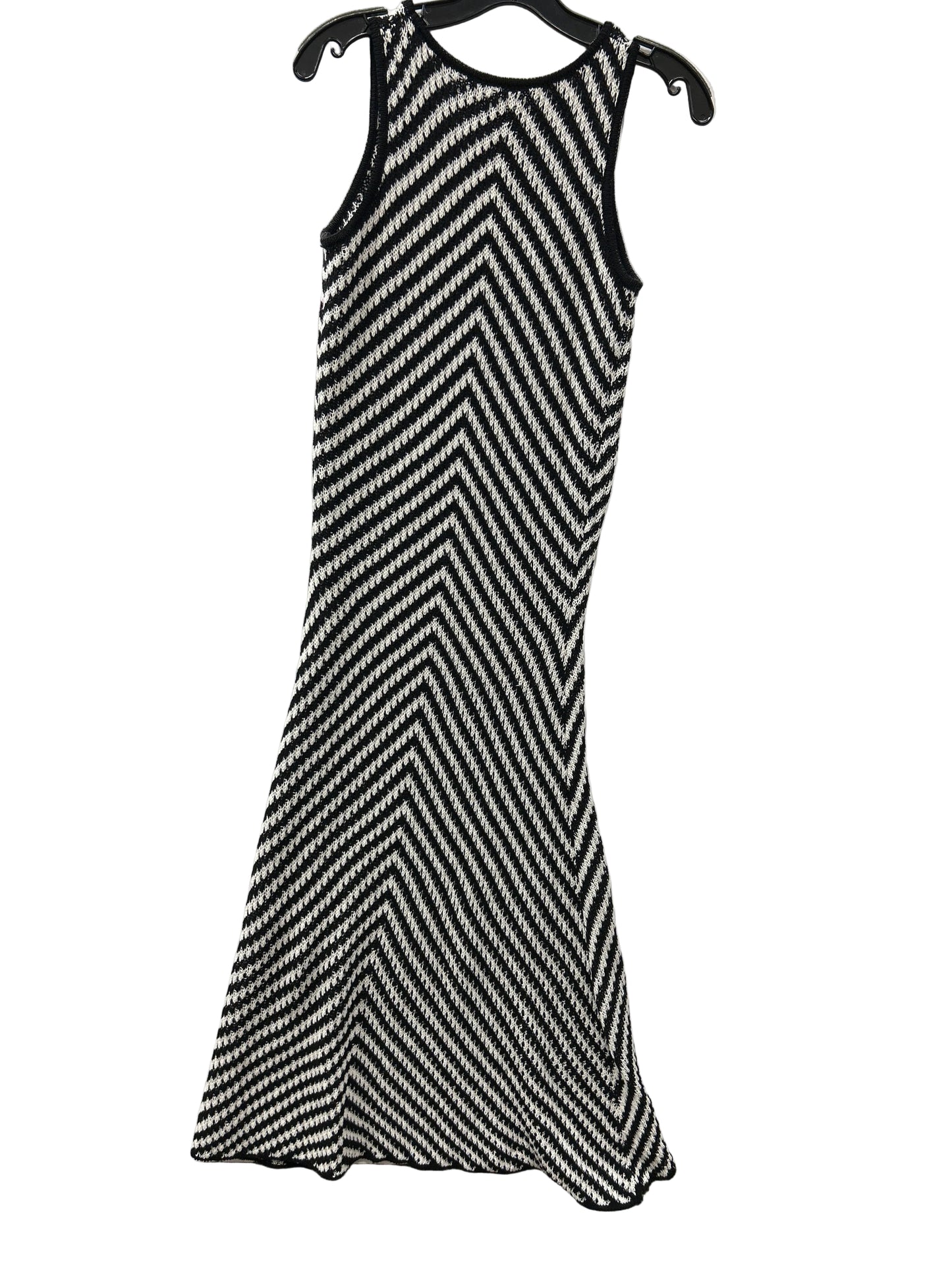 Dress Casual Maxi By Dazy In Black & Cream, Size:L