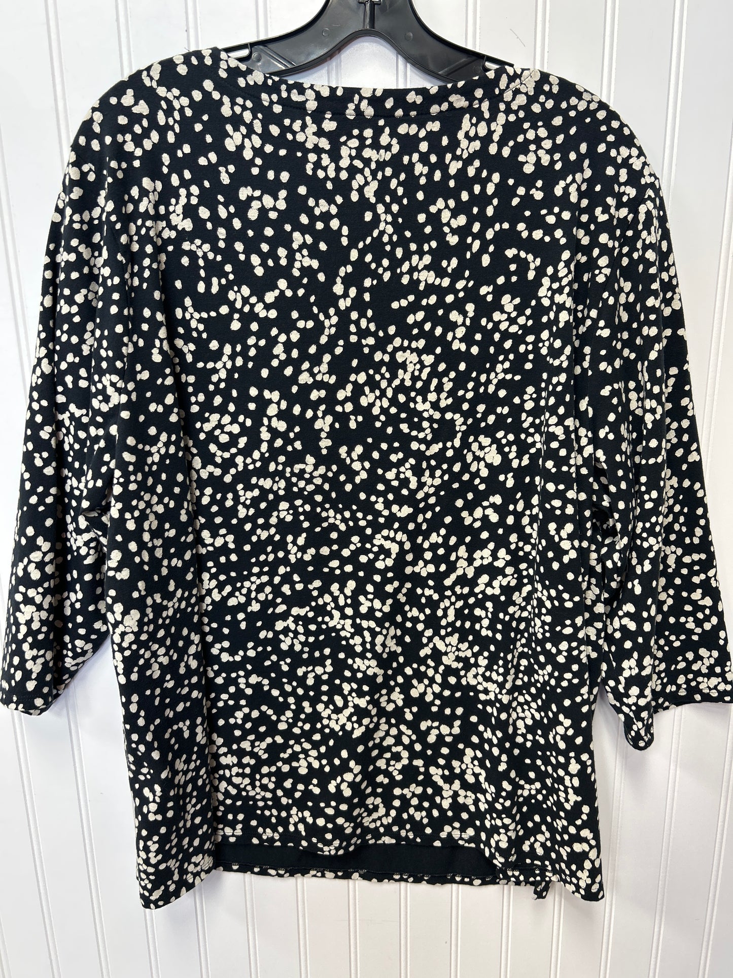 Top Ls By J. Jill In Black & Cream, Size:2X