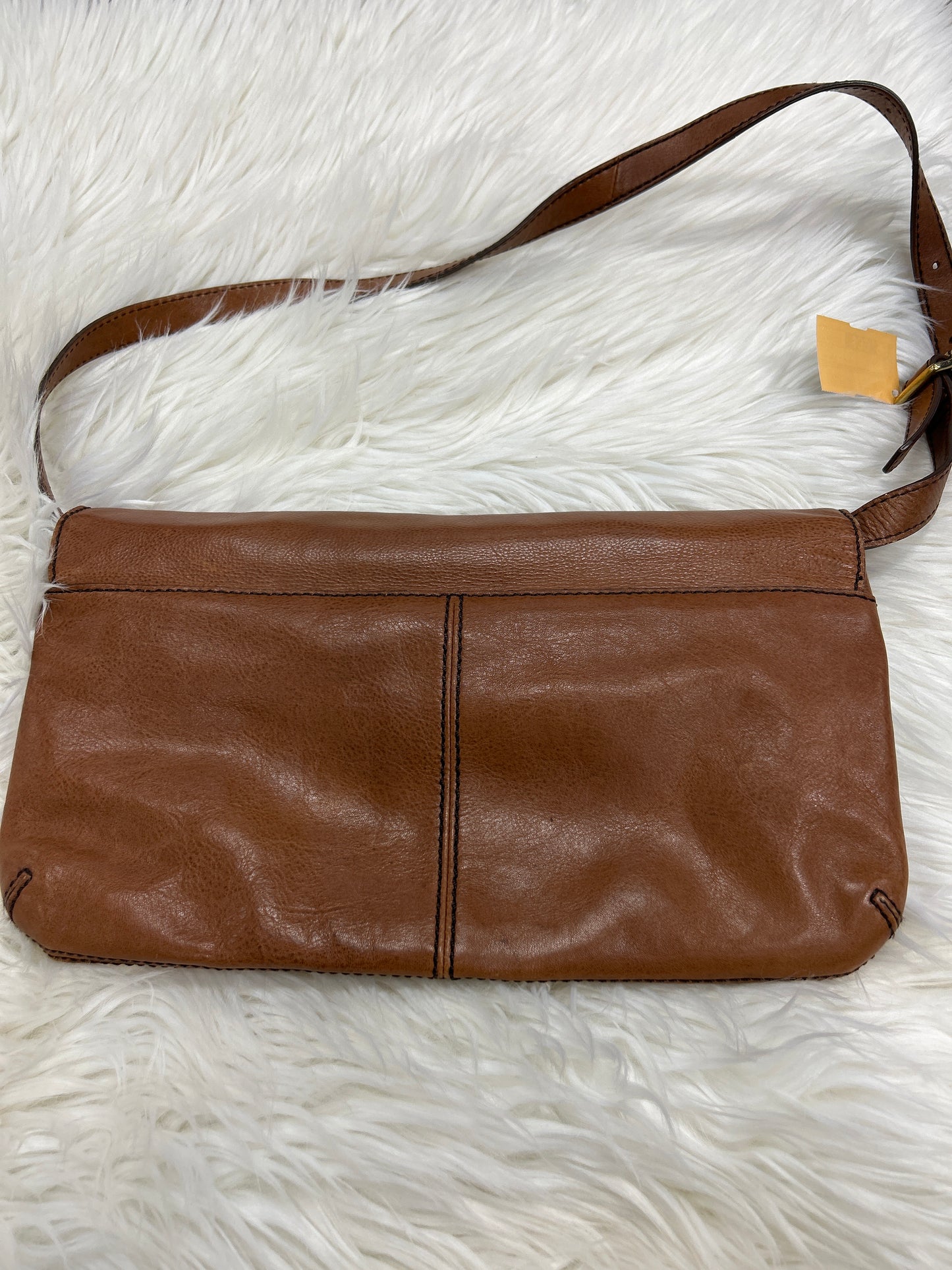 Handbag Leather By Fossil In Brown, Size:Medium