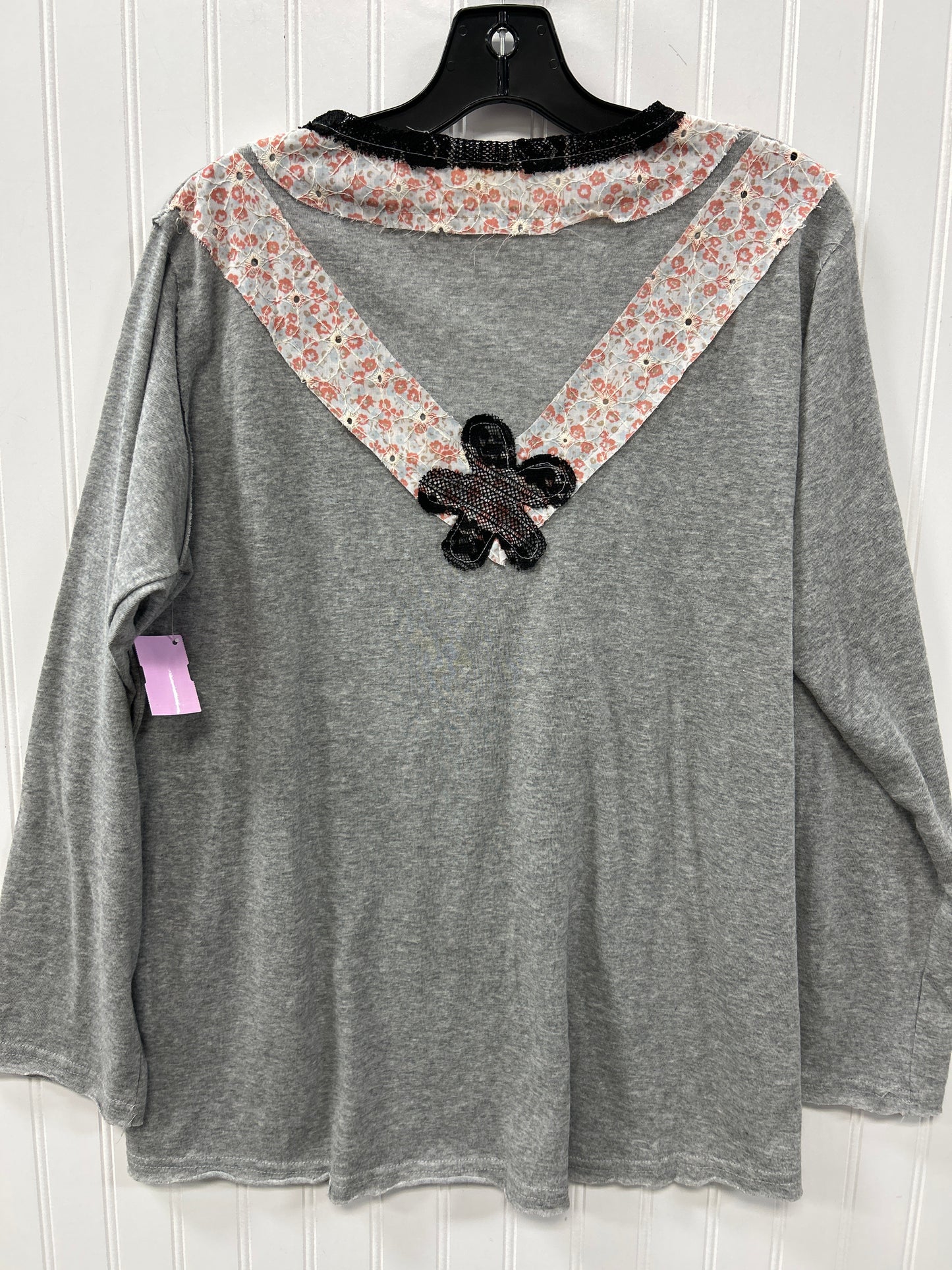 Top Ls By Pol In Grey, Size:L